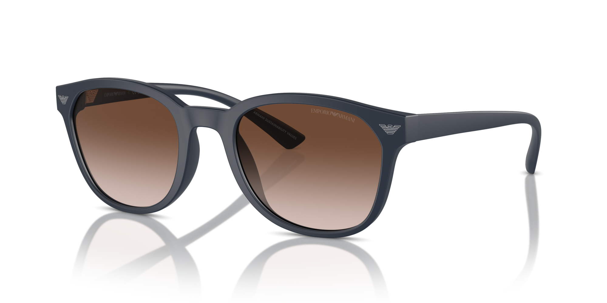 EMPORIO-4225U/S 508813 MATTE BLUE(GRADIENT BROWN 53*20, Azul mate, hi-res image number 0