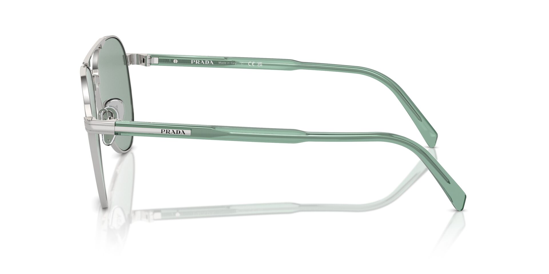 PRADA-A58S/S 1BC10G SILVER/PETROL GREEN 61*14, , hi-res image number 2