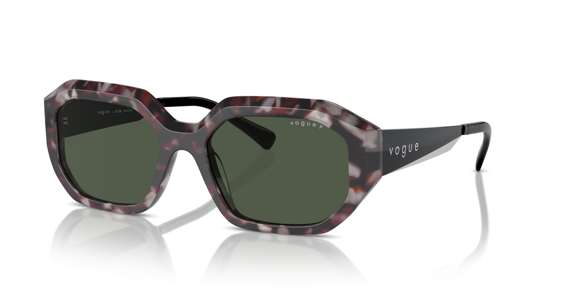 VOGUE-5554/S 31499A GREY TORTOISE(DARK GREEN POLAR 54*18, Gris havana, hi-res image number 0