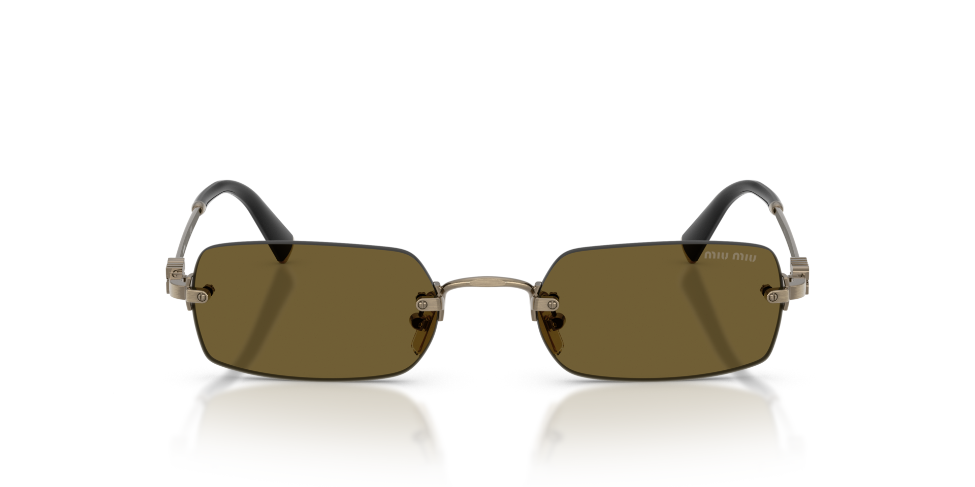 MIUMIU-B50S/S 26C09Z OLD GOLD(DARK BROWN 50*20, Plata, hi-res image number 2