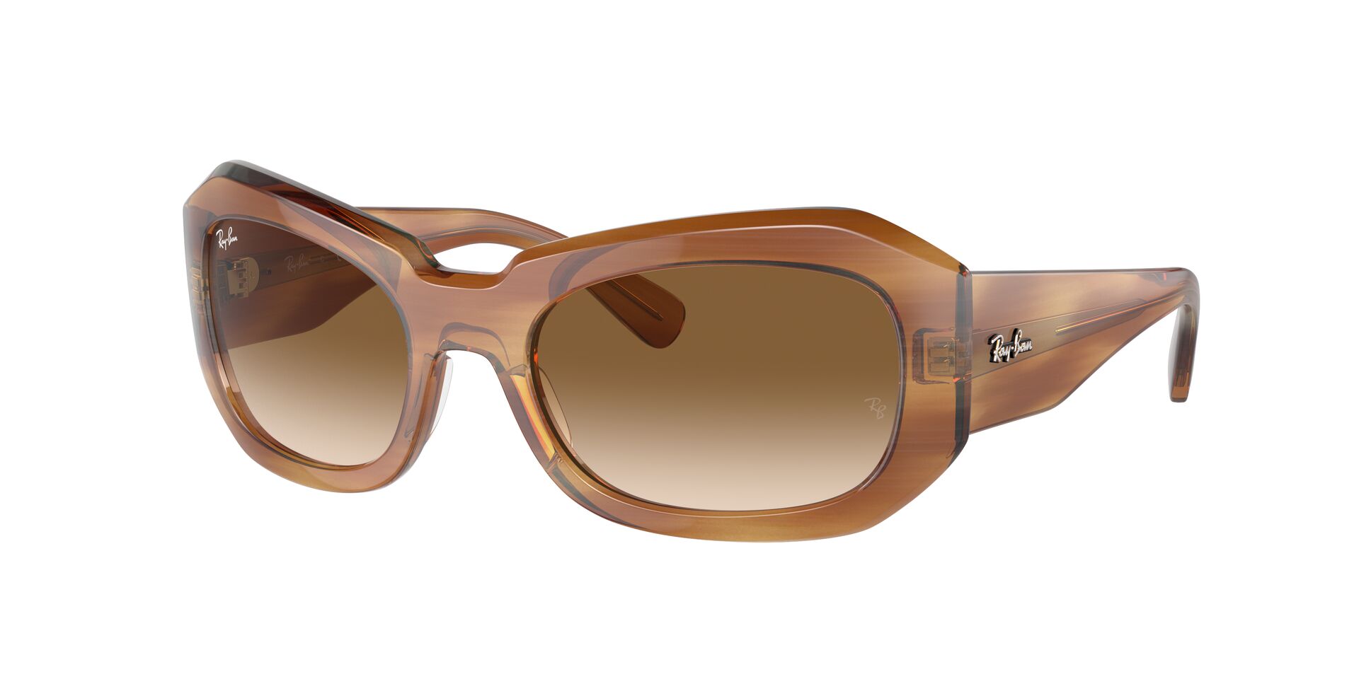RB-2212 140351 STRIPED BROWN(CLEAR GRADIENT BROWN 56*20, Marrón a rayas, hi-res image number 0