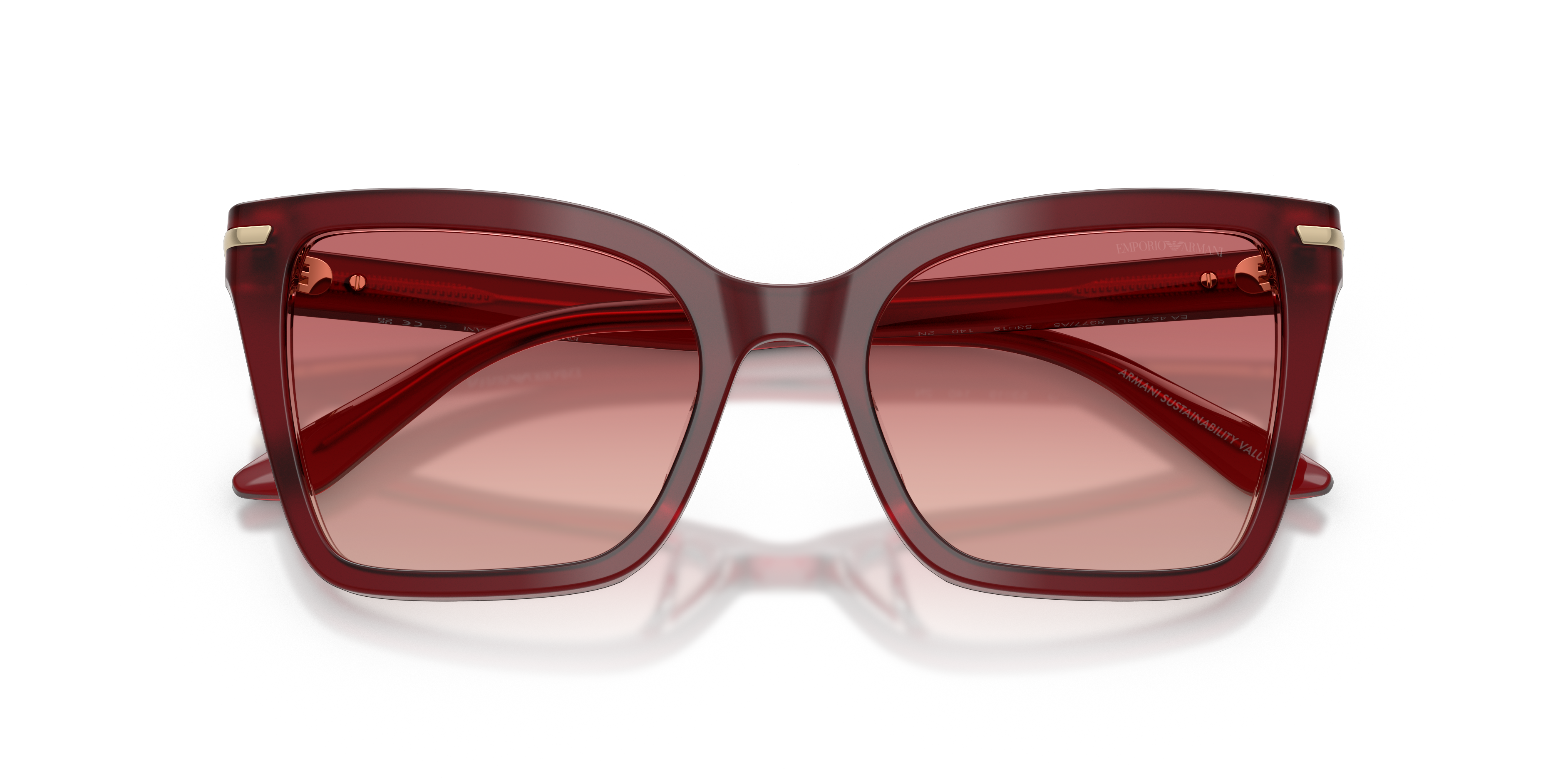 EMPORIO-4273BU/S 6377A5 SHINY BORDEAUX(PINK GRADIENT RED 53*19, , hi-res image number 4