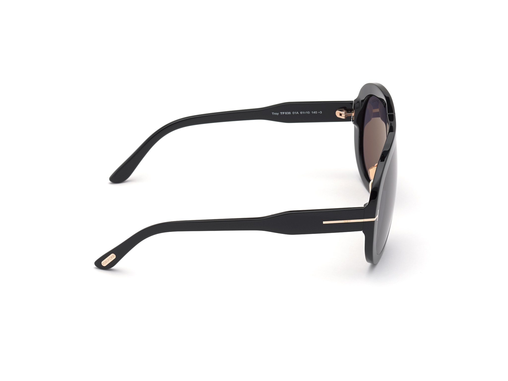 TOMFORD-0836/S 01A shiny black  (smoke 61*10, Negro, hi-res image number 4