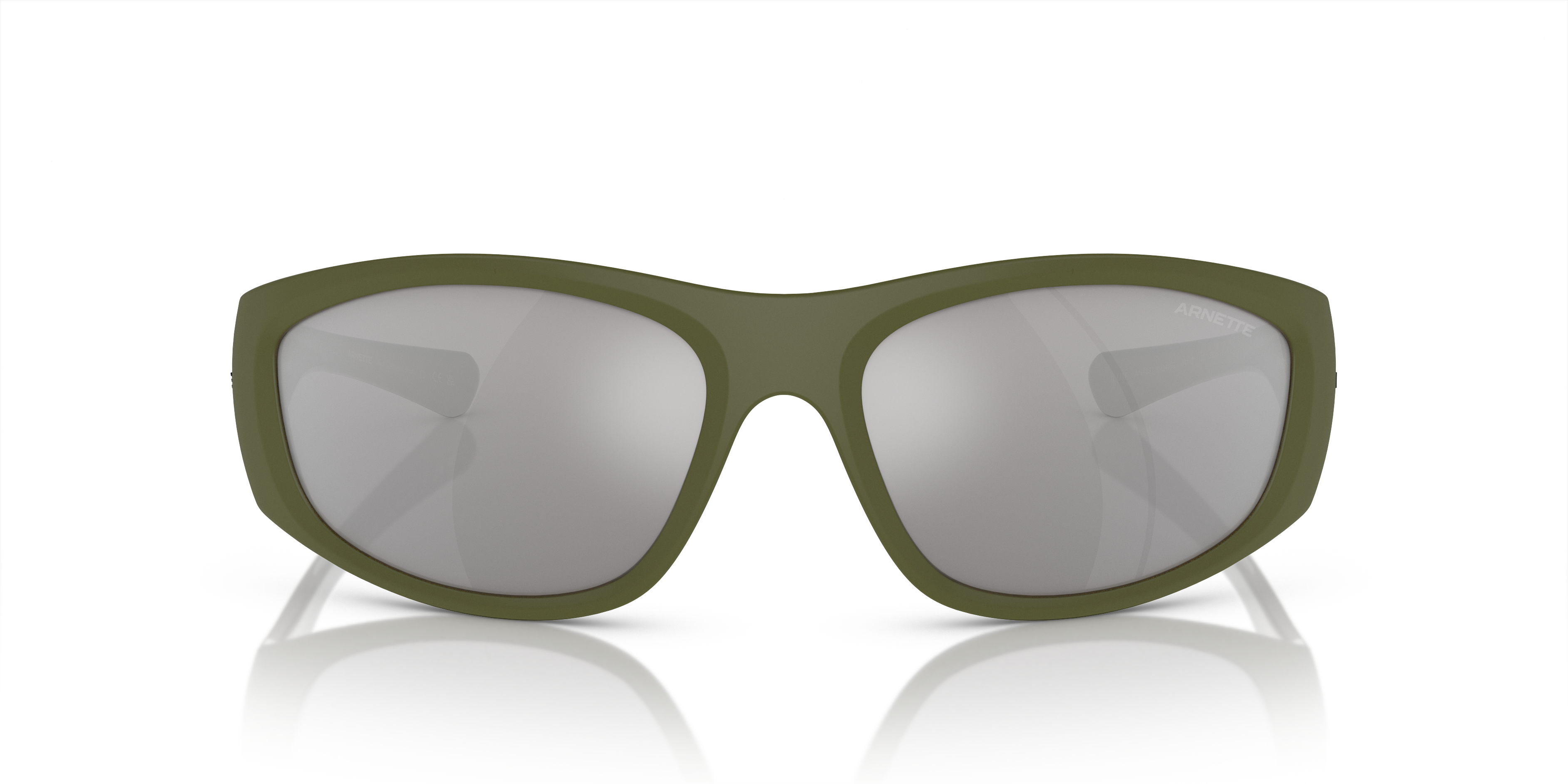 ARNETTE-4331 29246G MATT MILITARY/ALUMINA LT GREEN(LIGHT GREY MIRROR SILVER 80 64*18, Negro, hi-res image number 1