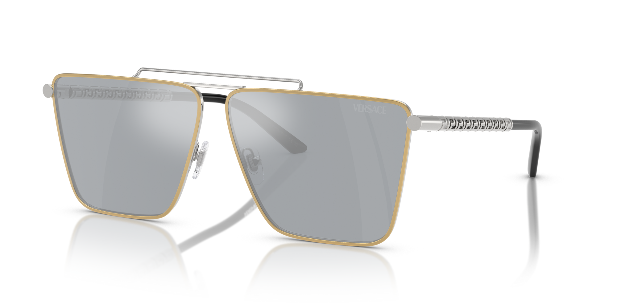 VERSACE-2266/S 15141U GOLD/SILVER(BLUE MIRROR SILVER 64*11, , hi-res image number 0