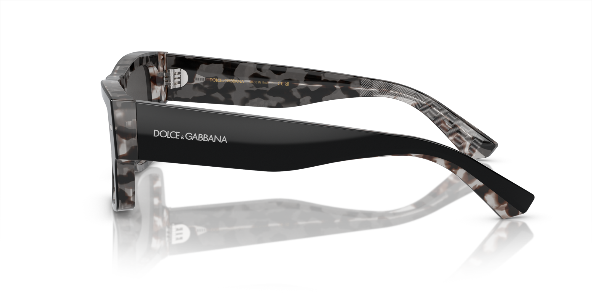 GABBANA-4451/S 340387 BLACK ON GREY HAVANA(DARK GREY 55*15, Negro | Gris Havana, hi-res image number 2