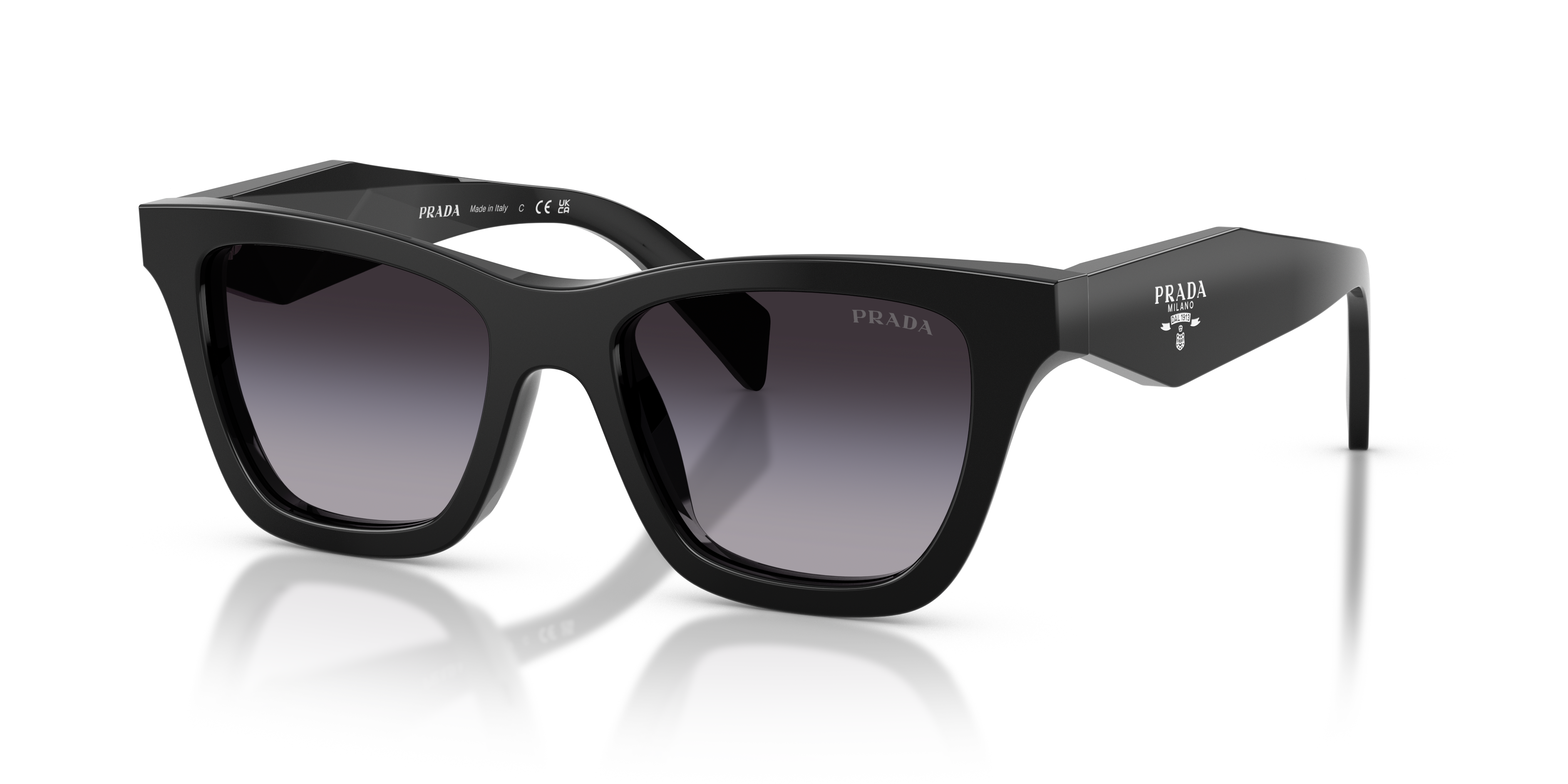 PRADA- C07S/S 16K90A BLACK(GREY GRADIENT 51*18, , hi-res image number 0