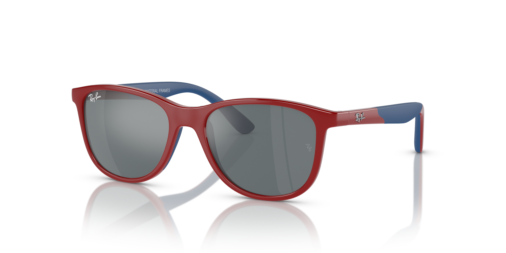 RJ-9077S 71606G RED ON RUBBER BLUE (GREY MIRROR BLACK) 49*16, Rojo | Azul, hi-res image number 0