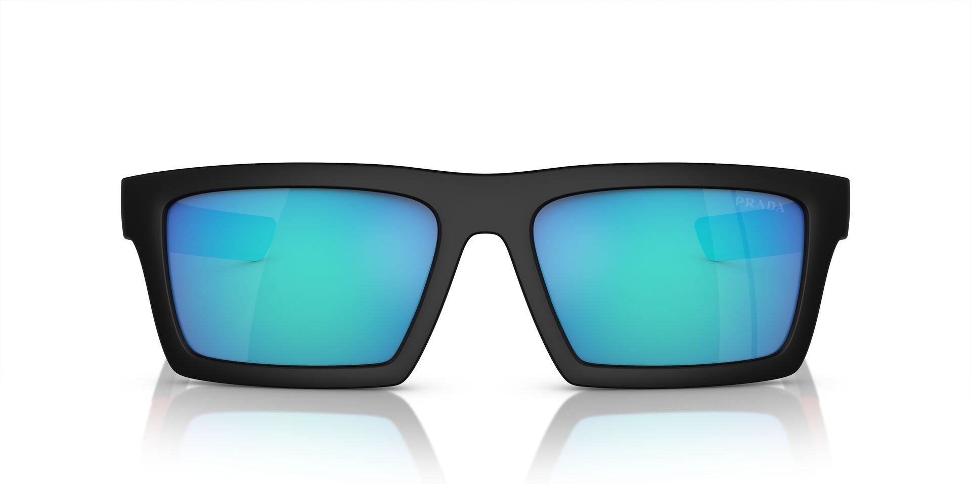 PRADA-SPORT-02ZSU/S 1BO08R MATTE BLACK(LIGHT GREEN MIRROR BLUE 55*18, Negro mate, hi-res image number 1