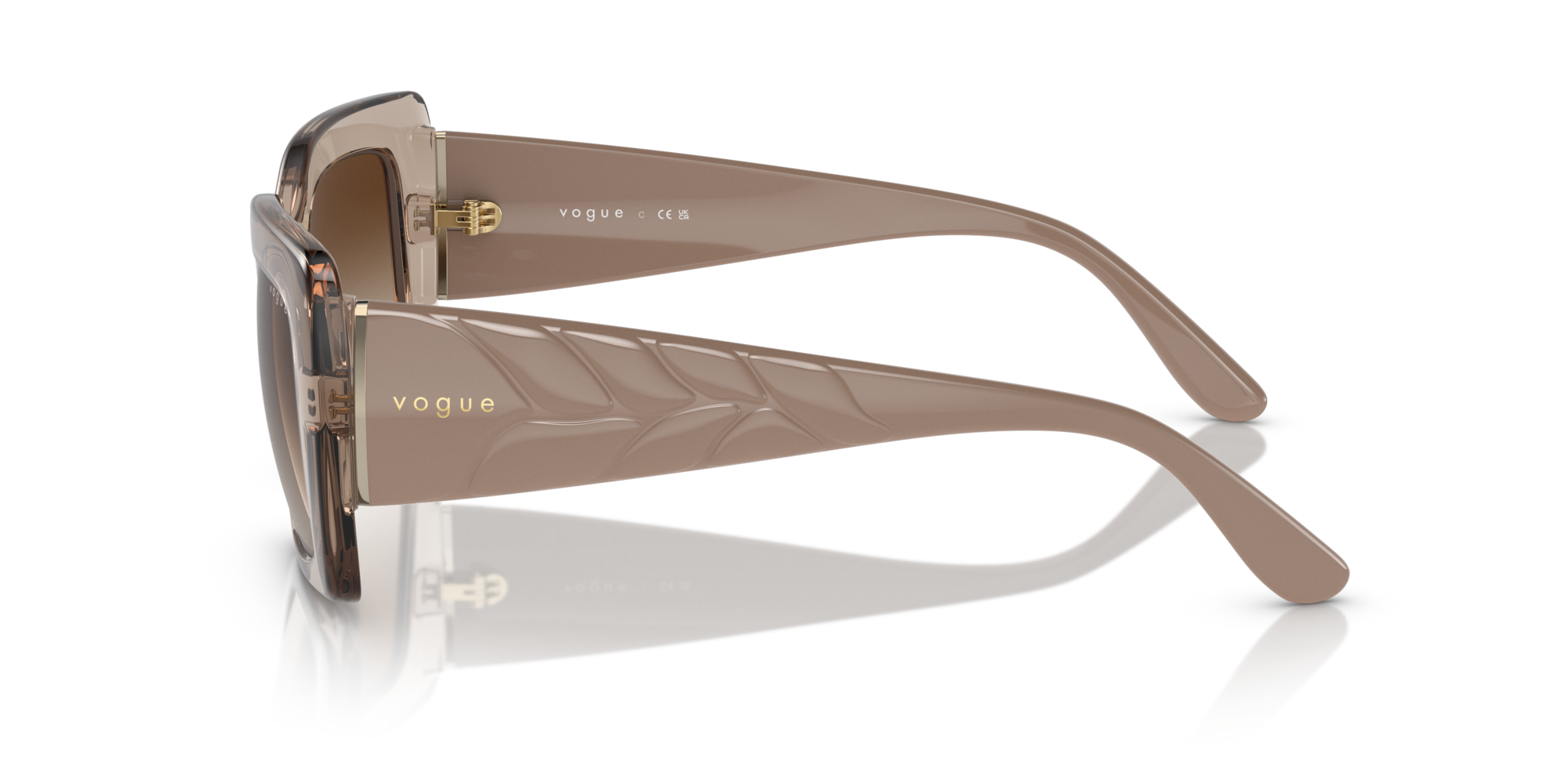 VOGUE-5481/S 299013 TRANSPARENT CARAMEL(GRADIENT BROWN 52*21, Caramelo transparente, hi-res image number 2