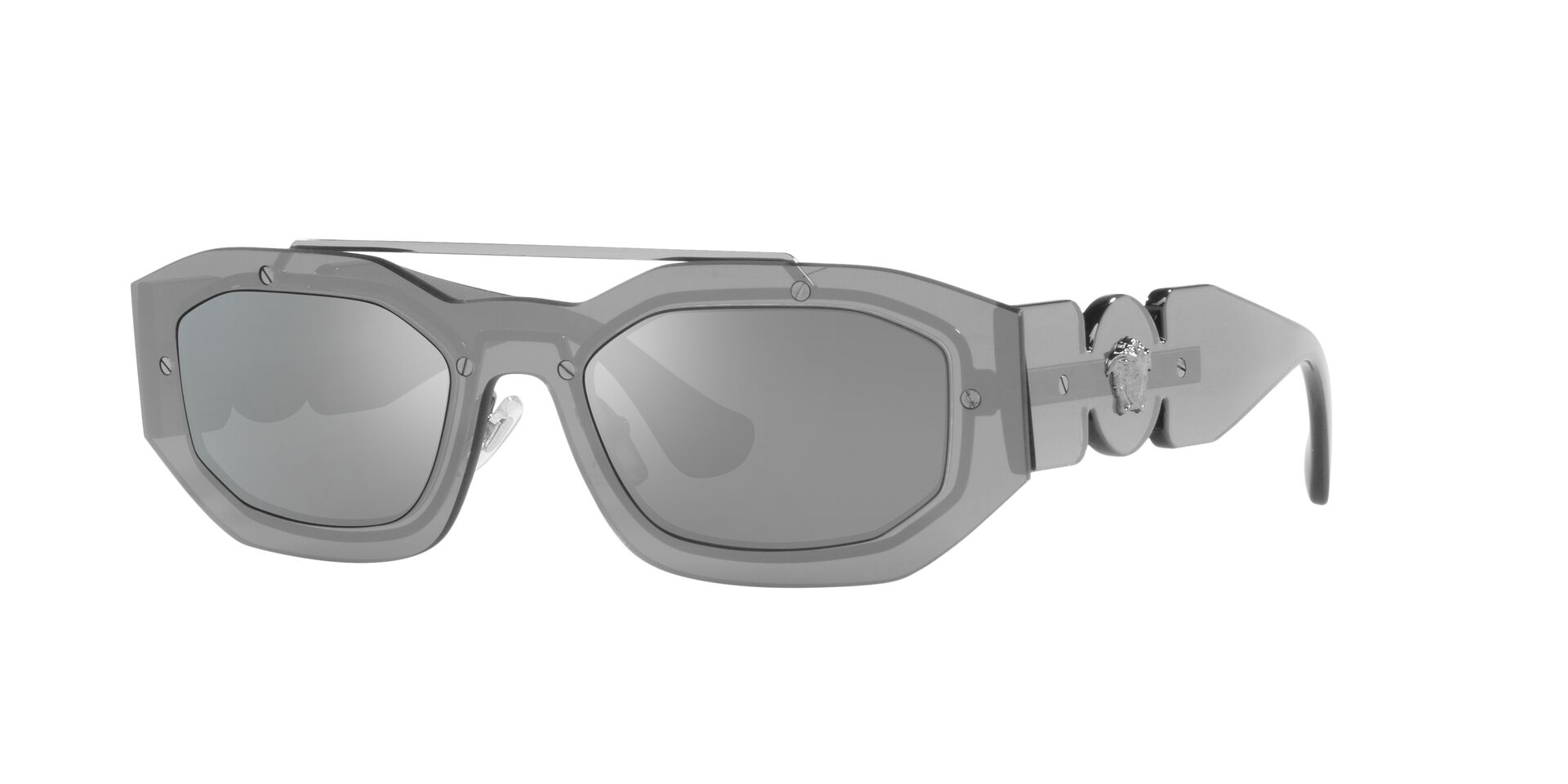 VERSACE-2235/S 10016G TRANSPARENTE GREY MIRROR 51*20, Gris transparente y plateado, hi-res image number 0