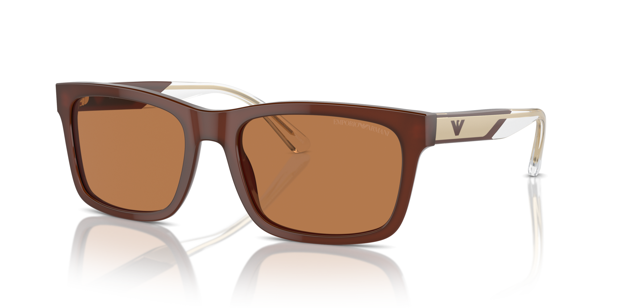 EMPORIO-4224/S 609573 SHINY OPALINE BROWN(BROWN 57*19, Marrón, hi-res image number 0