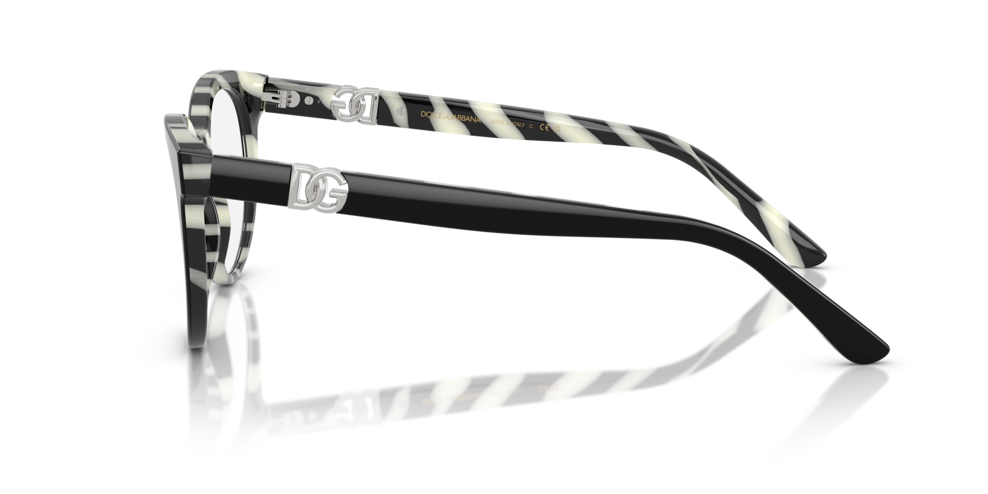 GABBANA-3399/G 3372 BLACK ON ZEBRA 52*20, , hi-res image number 2