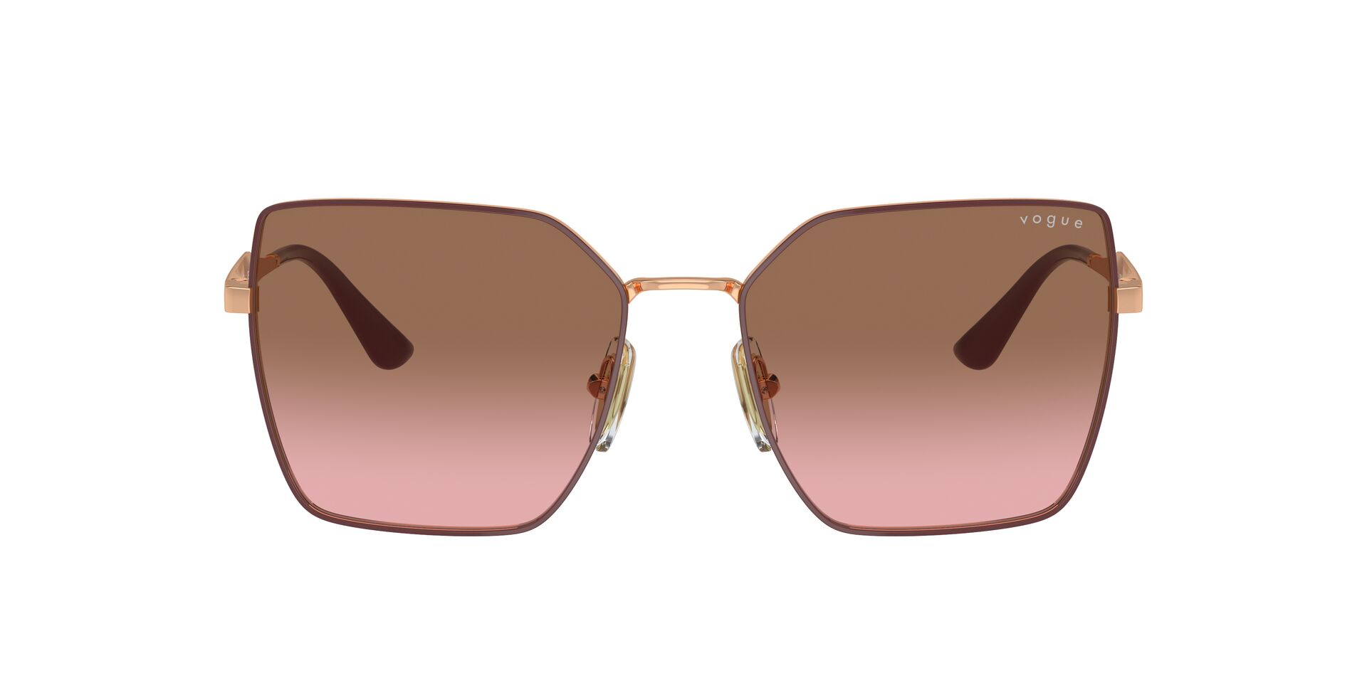 VOGUE-4284/S 518214 TOP BORDEAUX/ROSE GOLD(PINK GRADIENT BROWN 56*17, Rojo | Oro rosa, hi-res image number 1