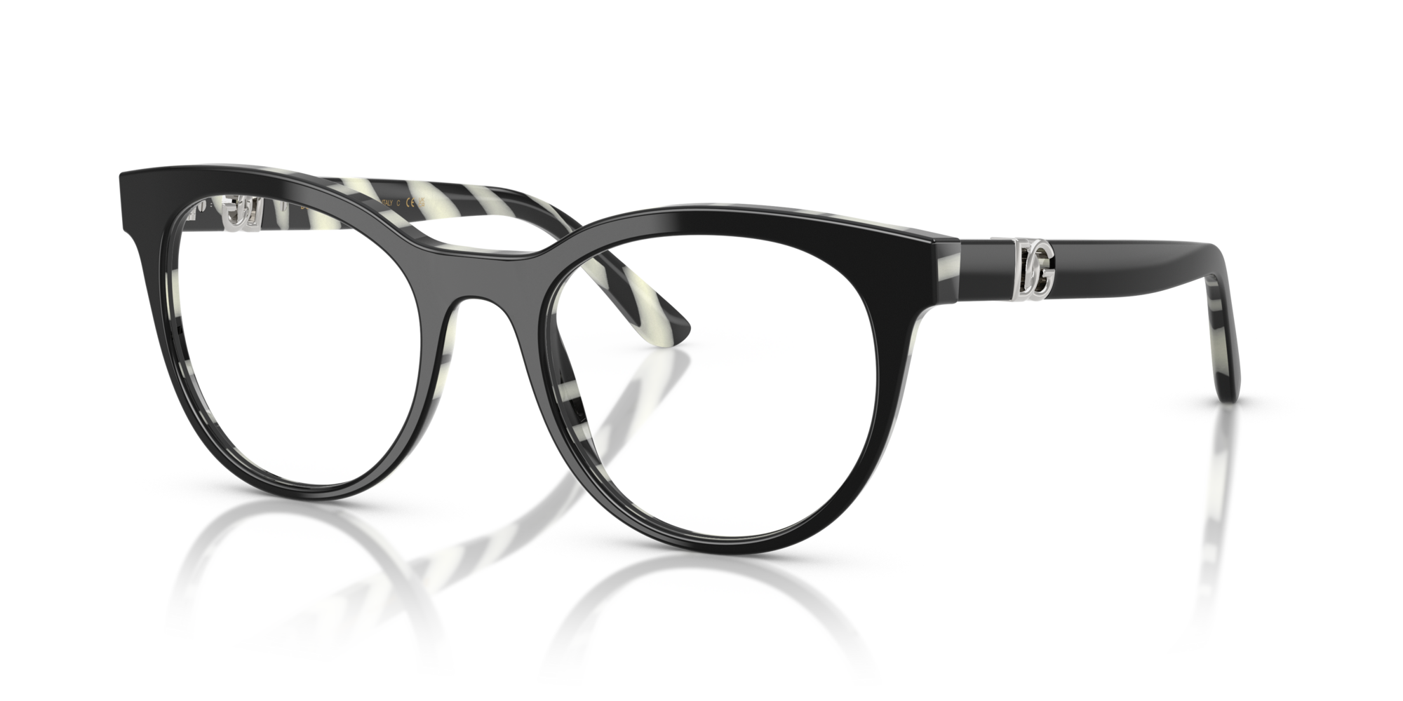 GABBANA-3399/G 3372 BLACK ON ZEBRA 52*20, , hi-res image number 0