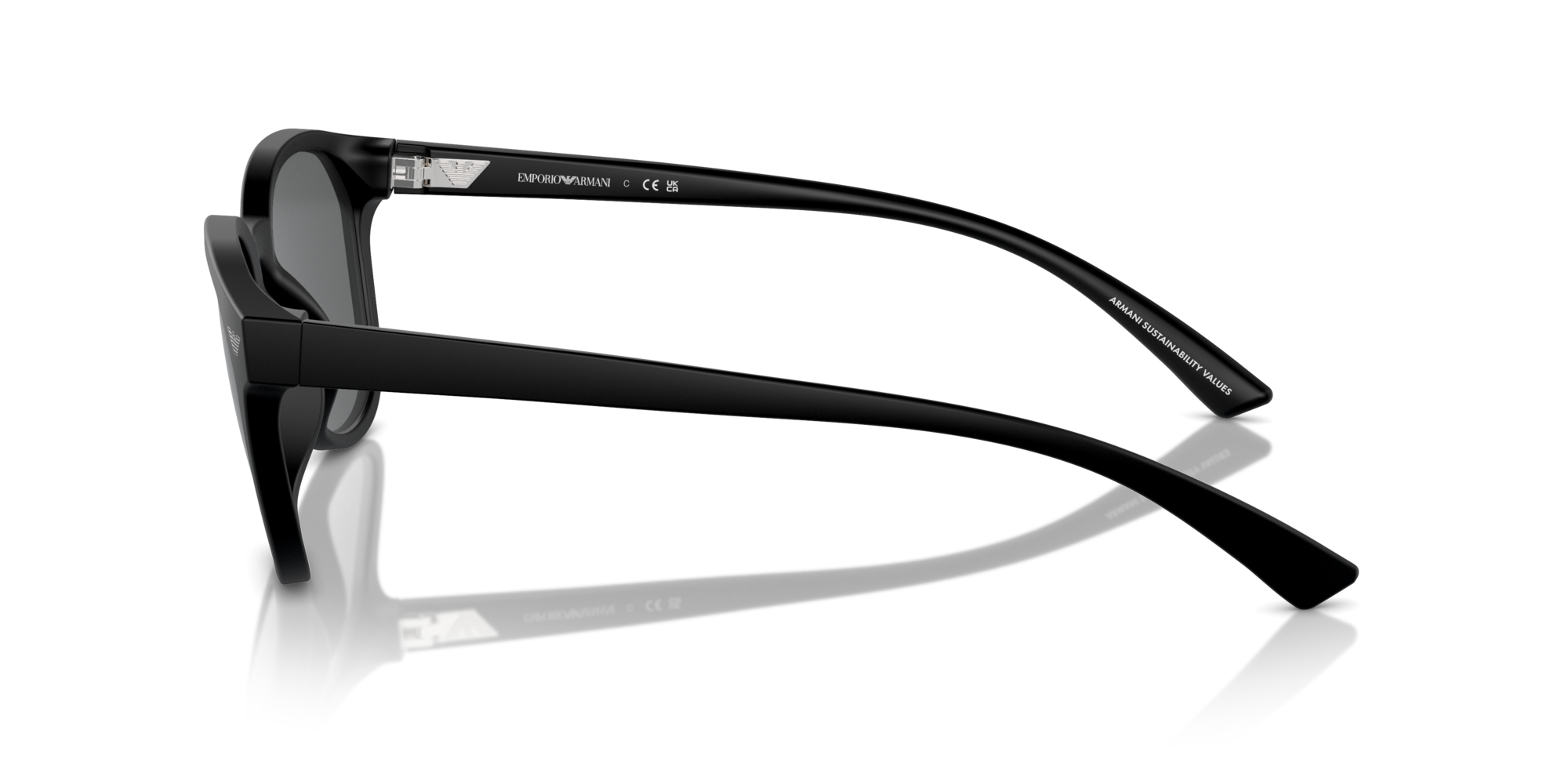 EMPORIO-4225U/S 500187 MATTE BLACK(DARK GREY 53*20, Negro mate, hi-res image number 2