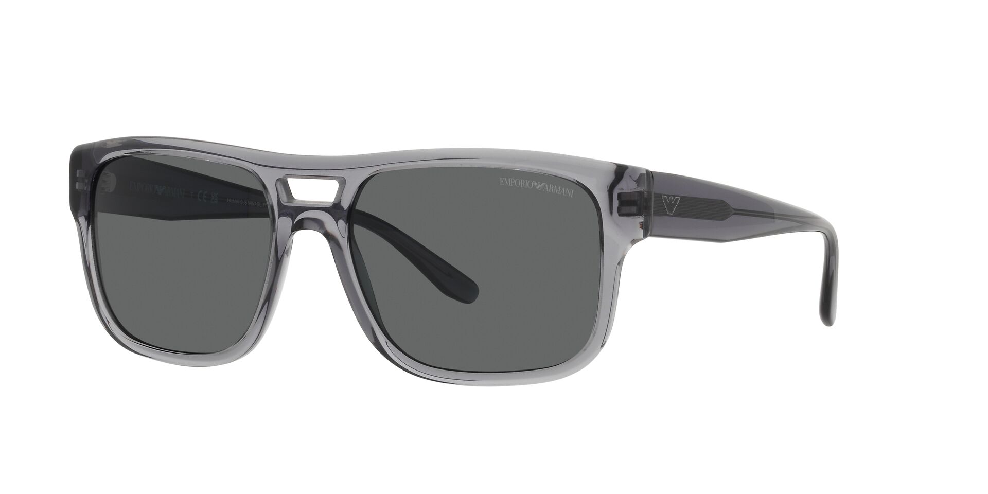 EMPORIO-4197/S 502987 TRANSPARENT GREY(DARK GREY 57*18, Gris, hi-res image number 0