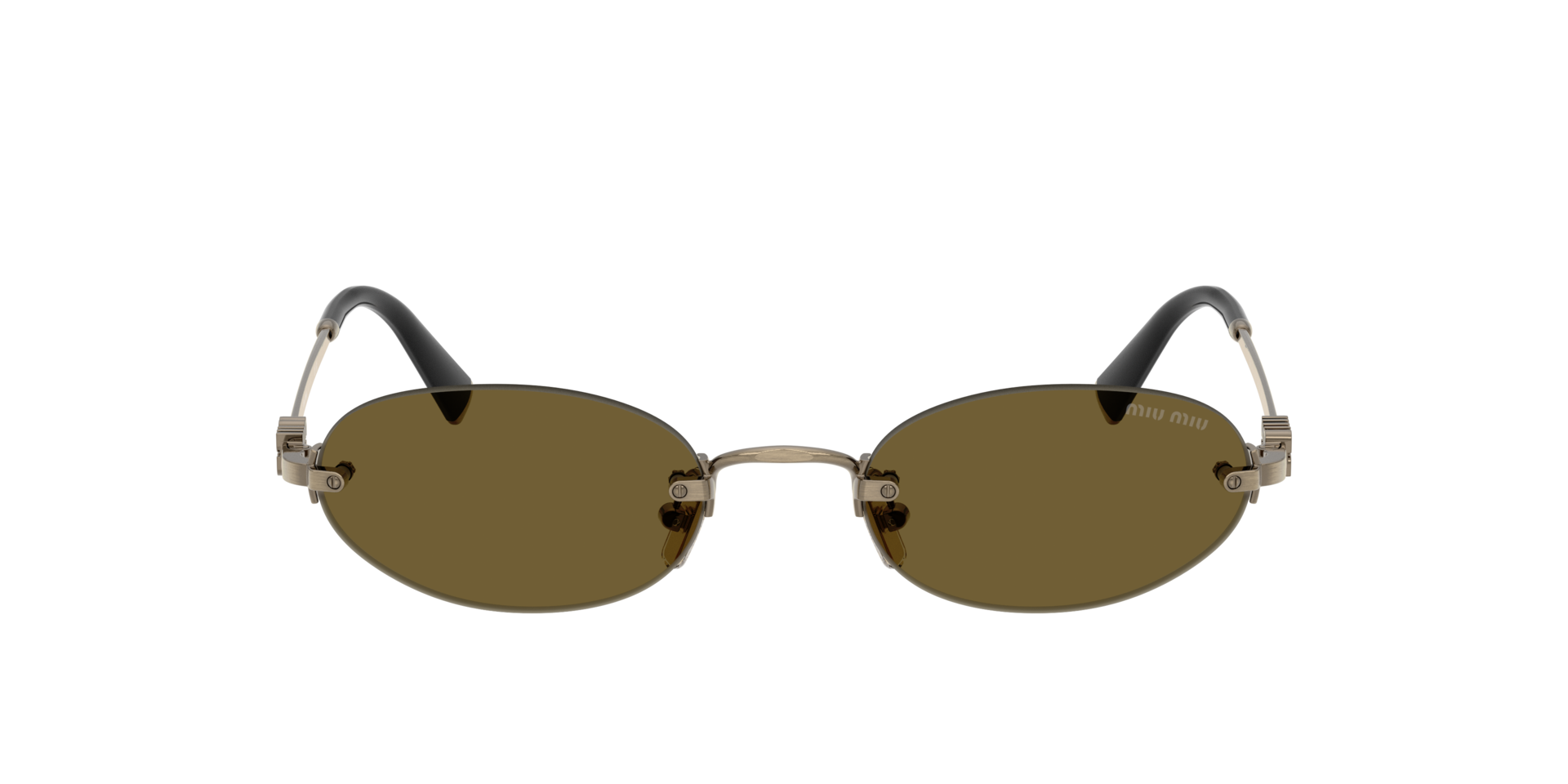 MIUMIU-A54S/S 26C09Z OLD GOLD (DARK BROWN) 51*20, Dorado, hi-res image number 1