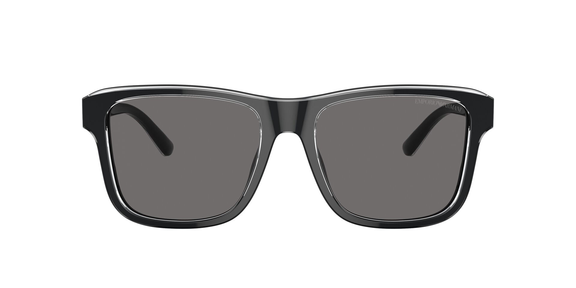 EMPORIO-4208/S 605187 SHINY BLACK/TOP CRYSTAL(DARK GREY POLAR 56*18, Negro | Transparente, hi-res image number 1
