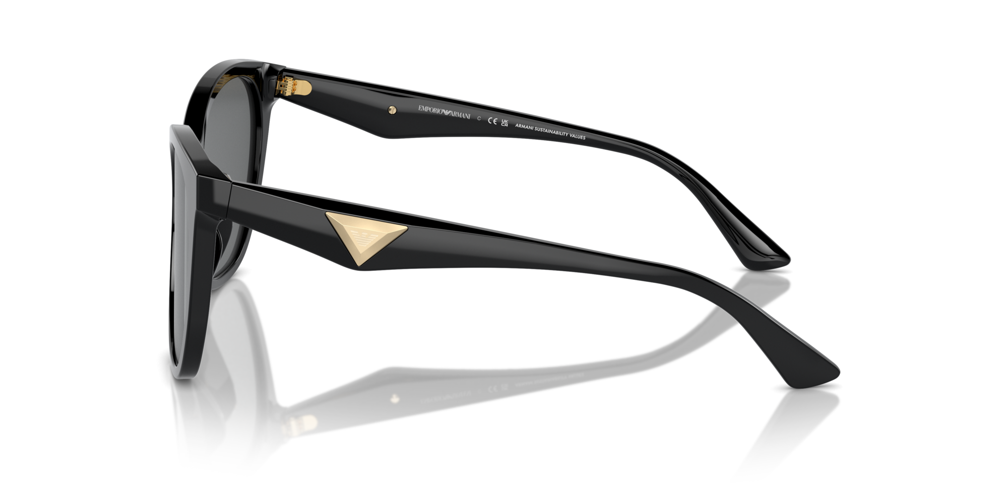 EMPORIO-4222U/S 501787 SHINY BLACK(DARK GREY 56*18, Negro, hi-res image number 2