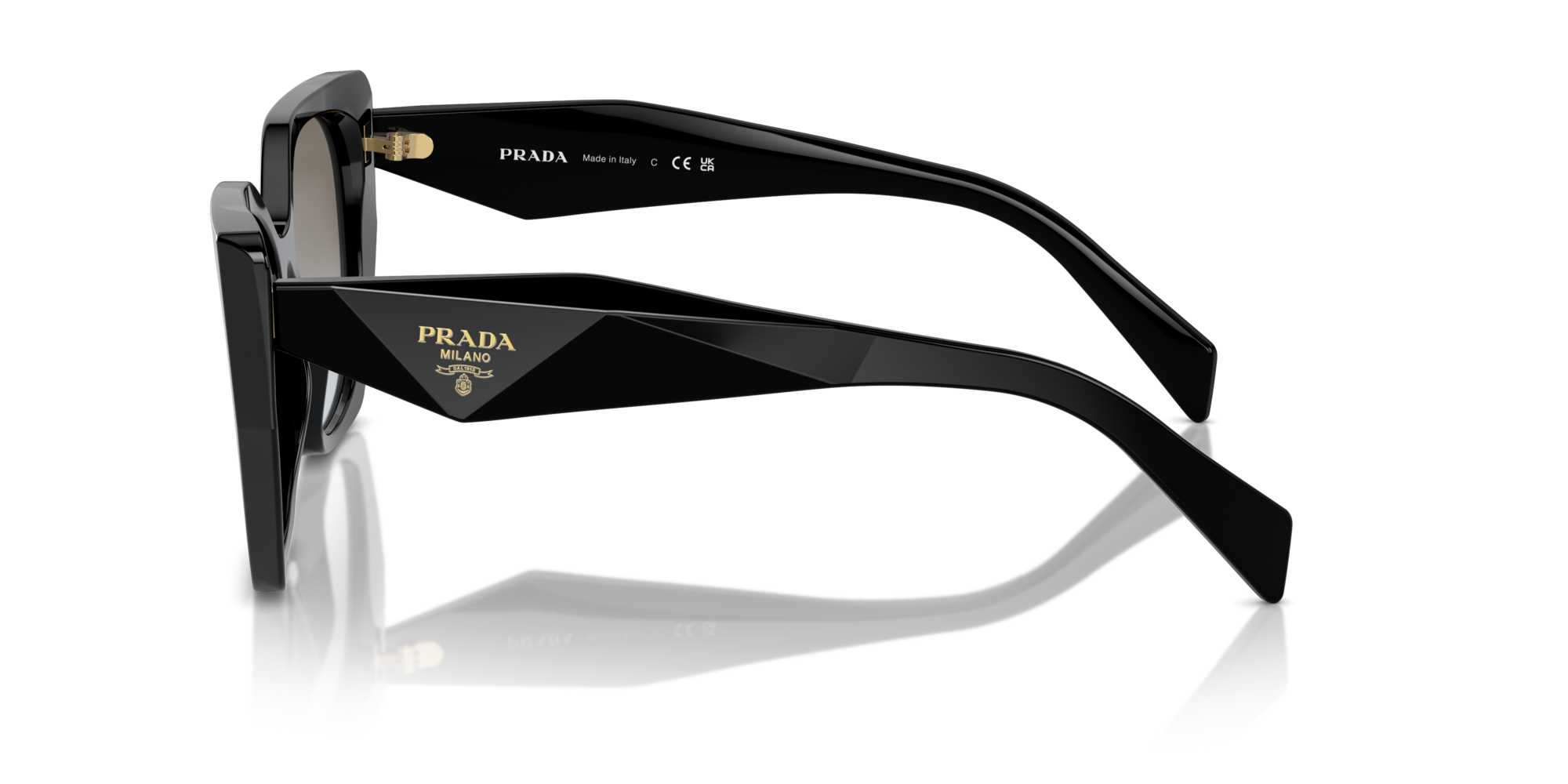 PRADA-19ZS/S 1AB0A7 BLACK (GREY GRADIENT 55*17, Negro, hi-res image number 2