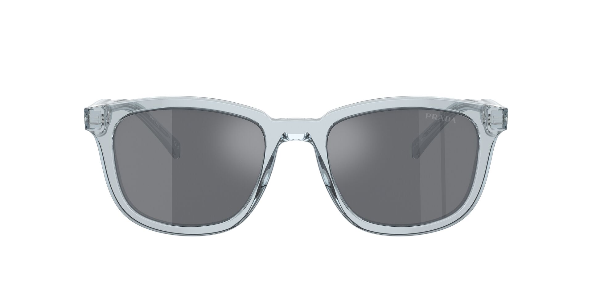 PRADA-A21S/S 19T175 TRANSPARENT AZURE/DARK GREY FLASH SILVER 53*20, Azul transparente, hi-res image number 1