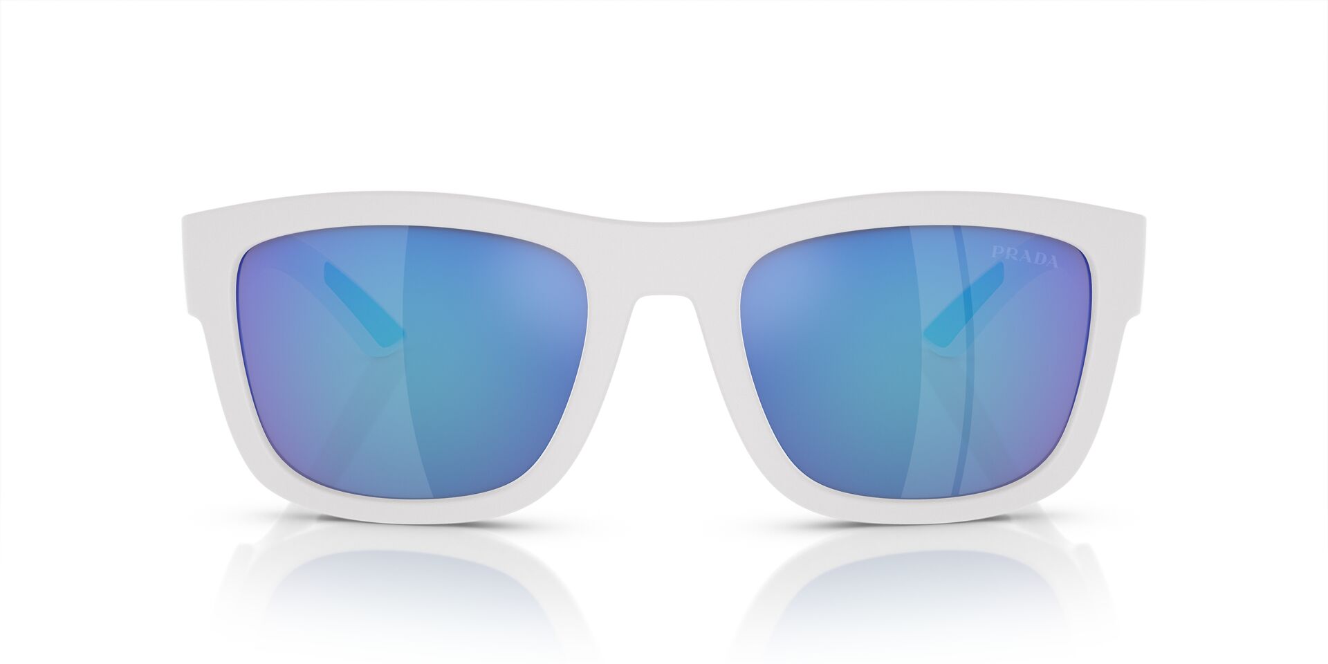 PRADA-SPORT-01ZS/S TWK08R WHITE RUBBER(LIGHT GREEN MIRROR BLUE 56*21, Goma blanco, hi-res image number 1