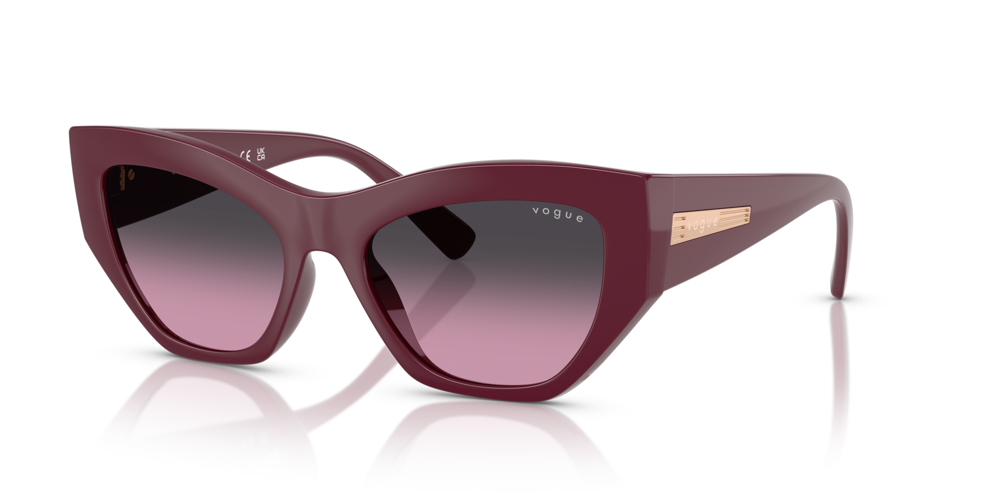 VOGUE-5607/S 287590 FULL CHERRY(VIOLET GRADIENT GREY 53*18, Cereza, hi-res image number 0