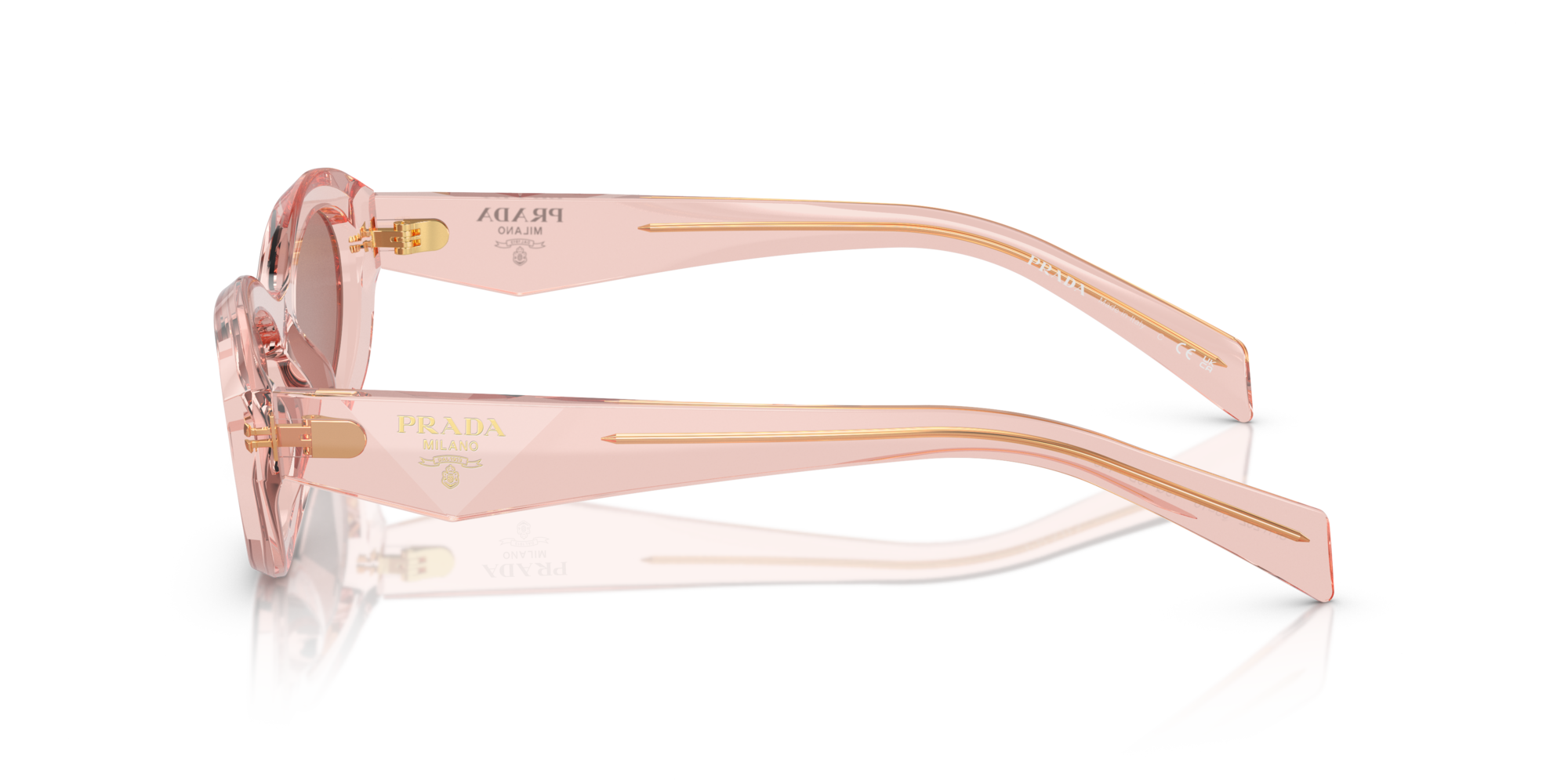 PRADA-26ZS/S 19Q10D TRANPARENTE PEACH (BROWN 55*16, Peach transparente, hi-res image number 2