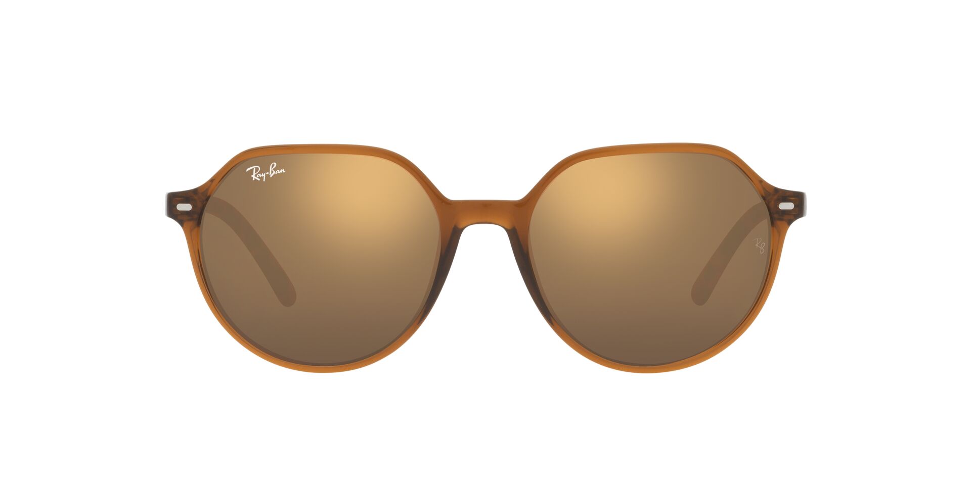 RB-2195 663693 TRANSPARENT BROWN(LIGHT BROWN MIRROR GOLD 53*18, Marrón transparente, hi-res image number 1