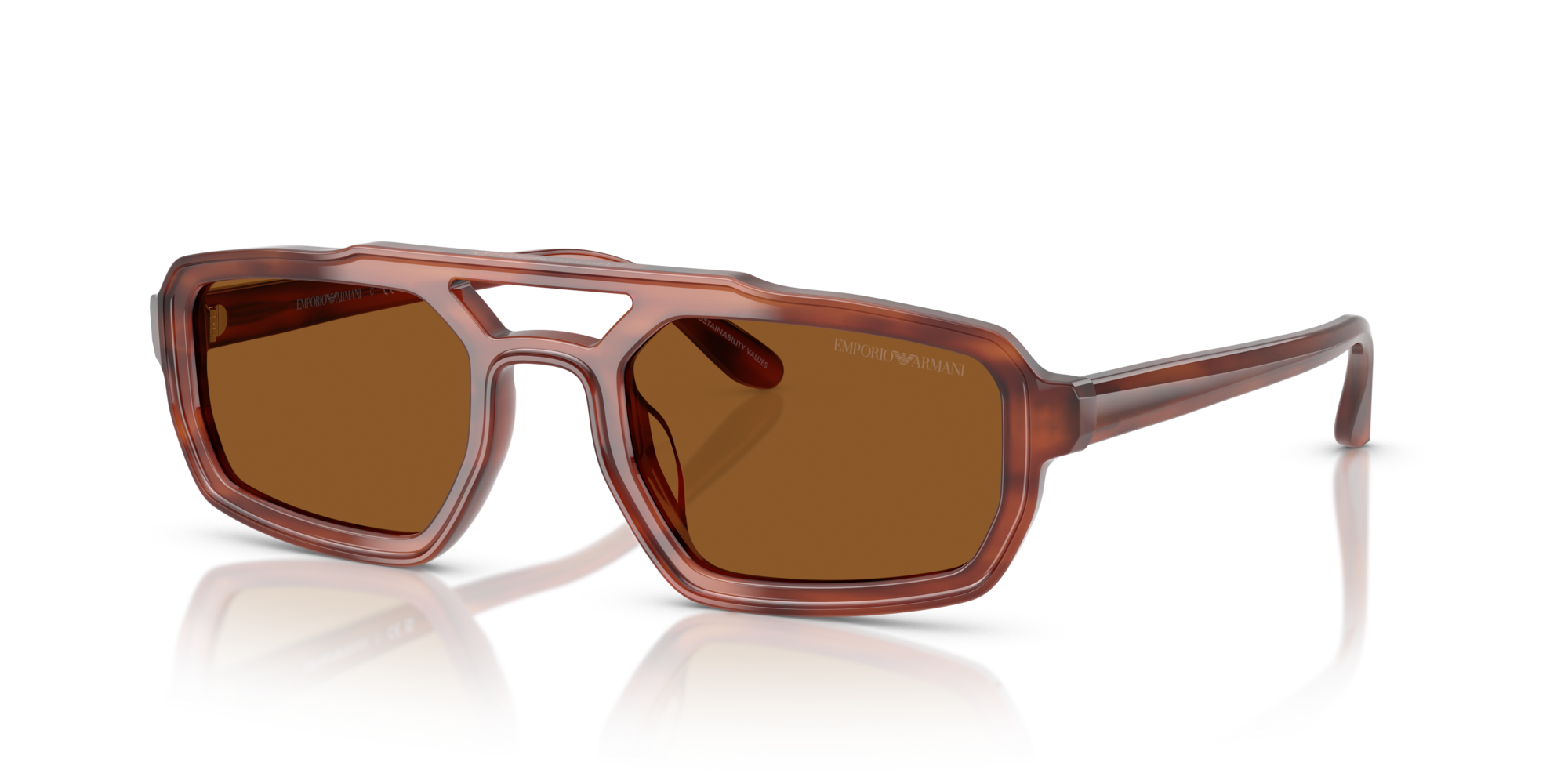EMPORIO-4240U/S 620373 SHINY HAVANA BROWN(DARK BROWN 53*22, , hi-res image number 0