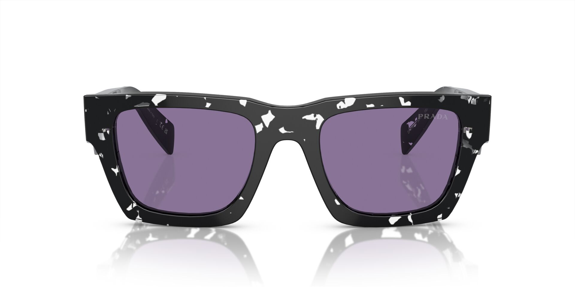 PRADA-A06S/S 15O50B TORTOISE BLACK CRYSTAL(VIOLET MIRROR INTERNAL SILVER 50*21, Negro | Transparente, hi-res image number 1