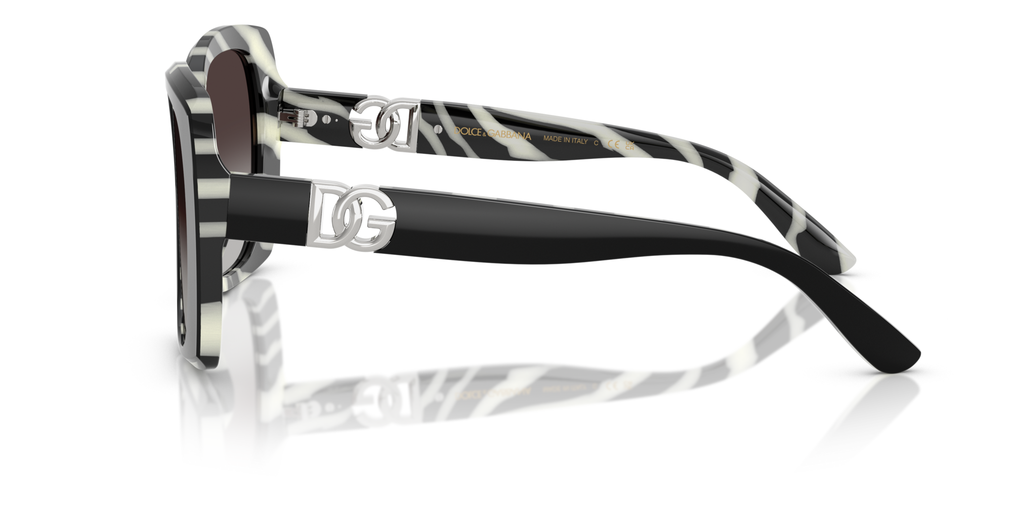 GABBANA-4475/S 33728G BLACK ON ZEBRA(GREY GRADIENT 56*19, Negro | Cebra, hi-res image number 2