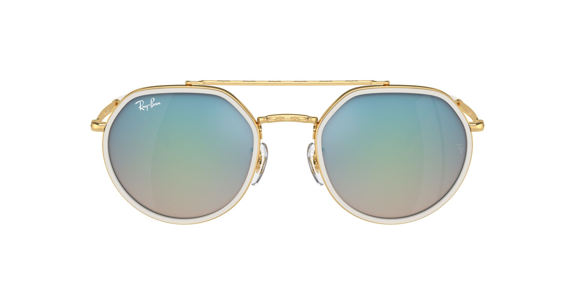 RB-3765 001/4O ARISTA(BROWN GRAD BROWN MIRROR BLUE 53*22, Dorado, hi-res image number 1