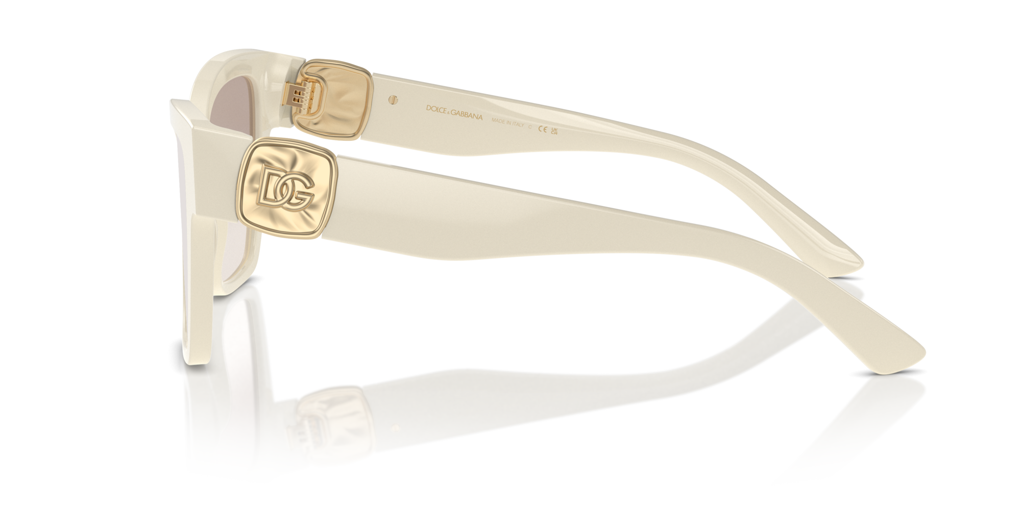 GABBANA-4470/S 331294 CREAM/CLEAR GRAD BROWN MIRR SILVER 54*17, Beige, hi-res image number 2