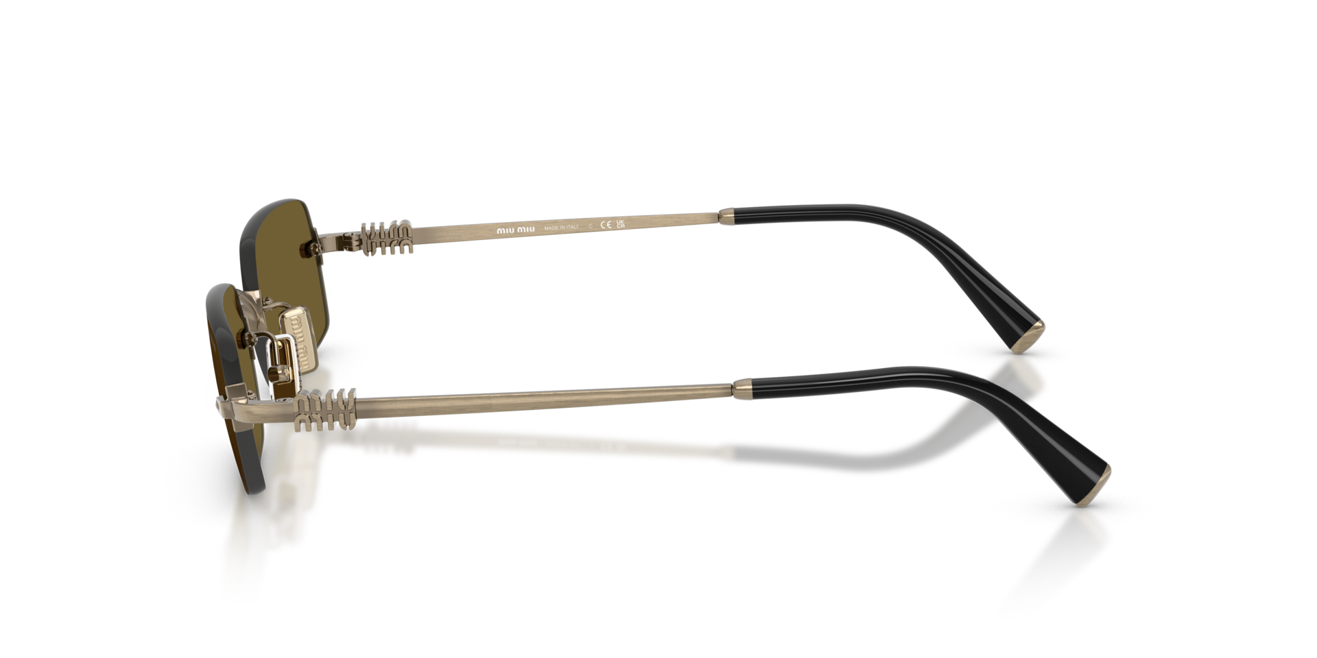 MIUMIU-B50S/S 26C09Z OLD GOLD(DARK BROWN 50*20, Plata, hi-res image number 1
