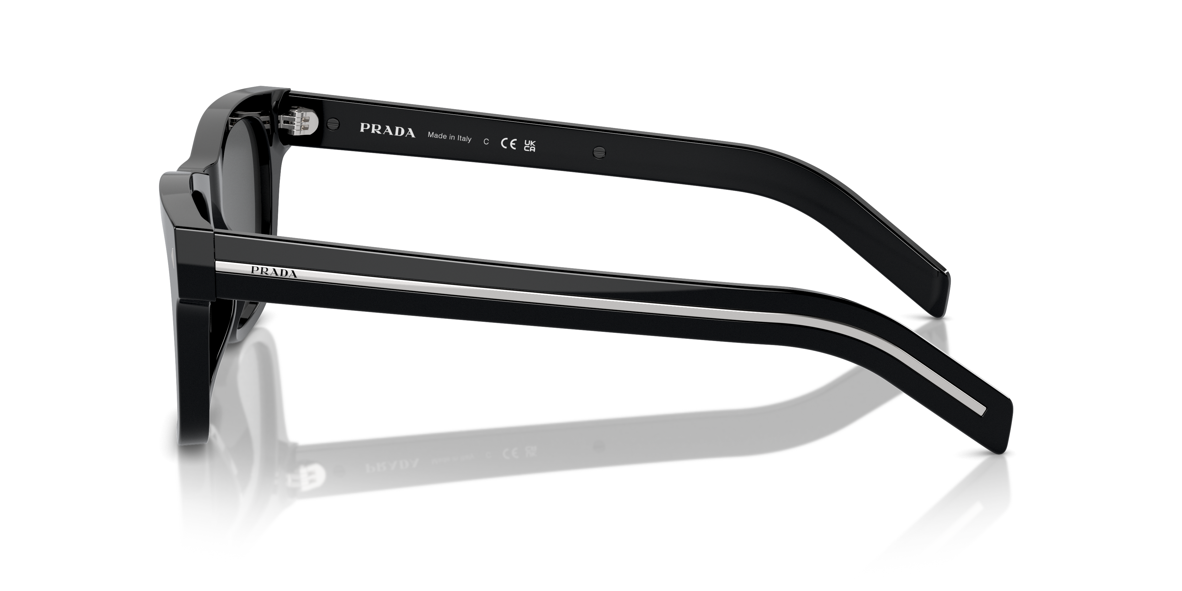 PRADA-A17S/S 16K731 BLACK(DARK GREY 54*19, Negro, hi-res image number 2