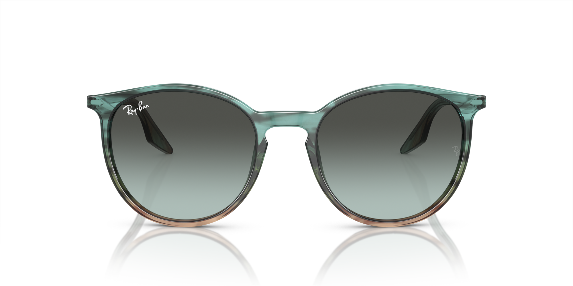 RB-2204 1394GK STRIPED BLU GRADIENT GREEN(BLU VINTAGE DEG.BLACK 51*20, Azul a rayas | Verde, hi-res image number 1