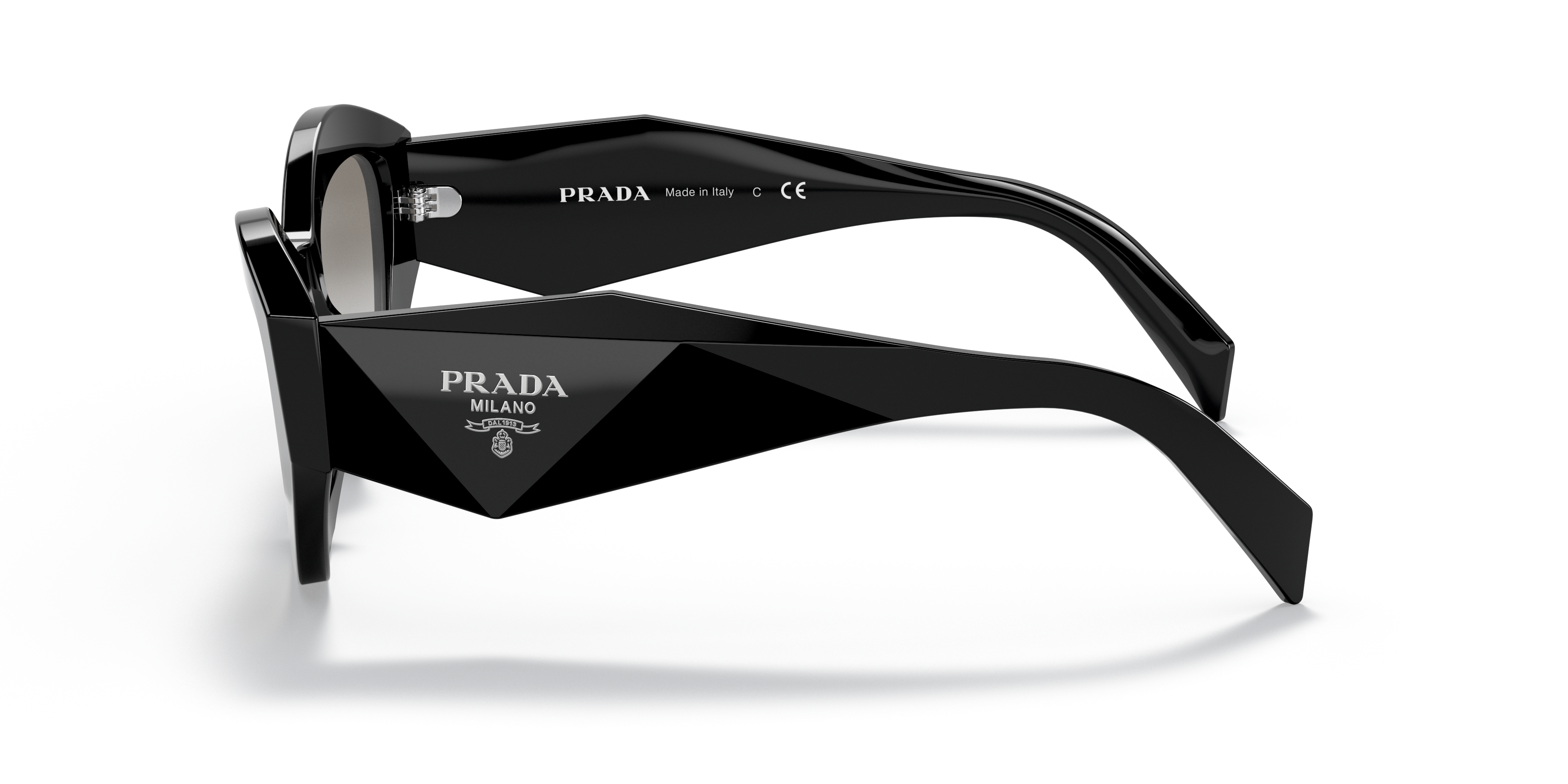 PRADA-07YS/S 1AB0A7 BLACK(GREY GRADIENT 53*19, Negro, hi-res image number 2