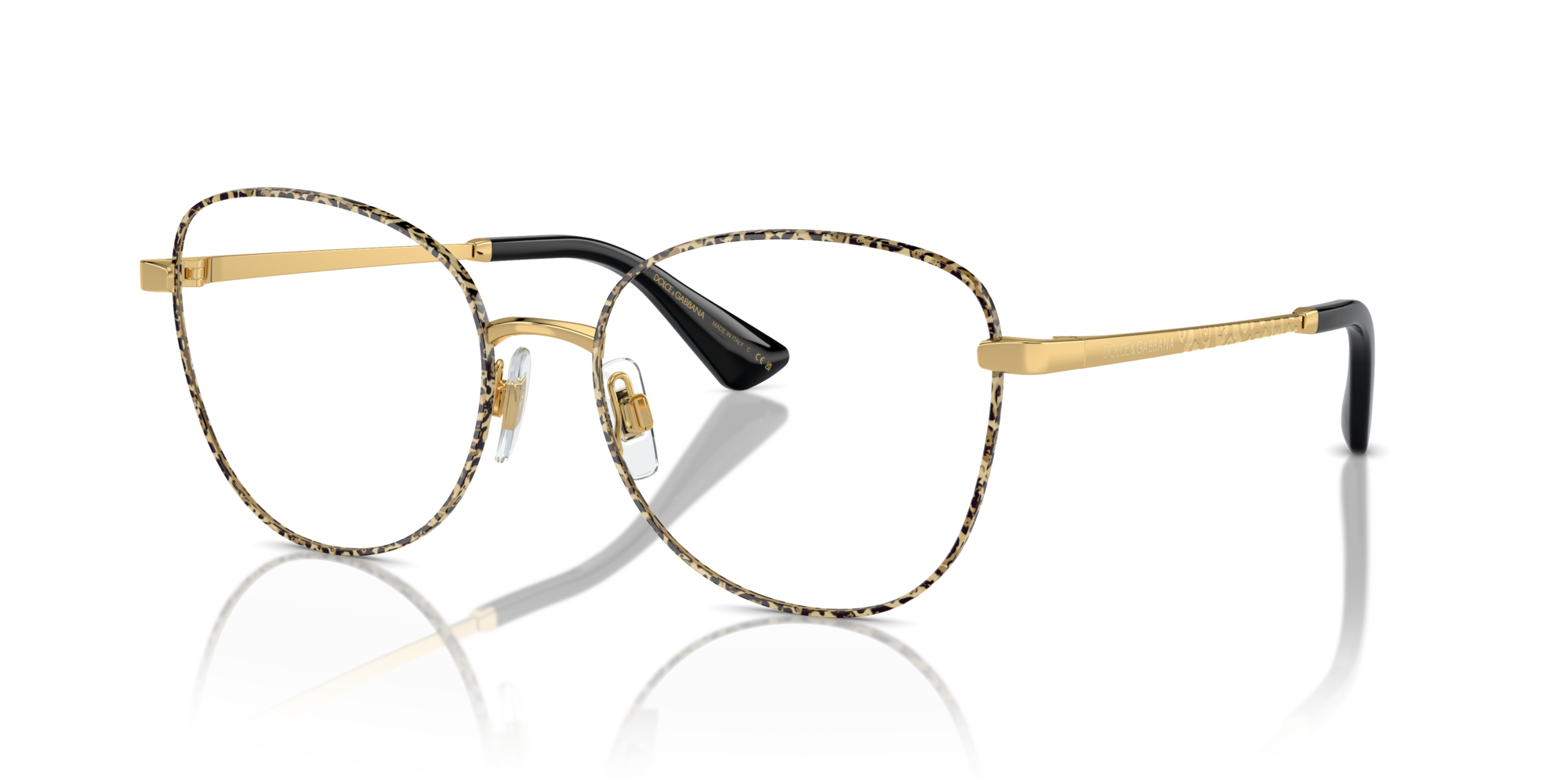 GABBANA-1355/G 1364 GOLD/LEO ANIMAL PRINT 55*17, , hi-res image number 0