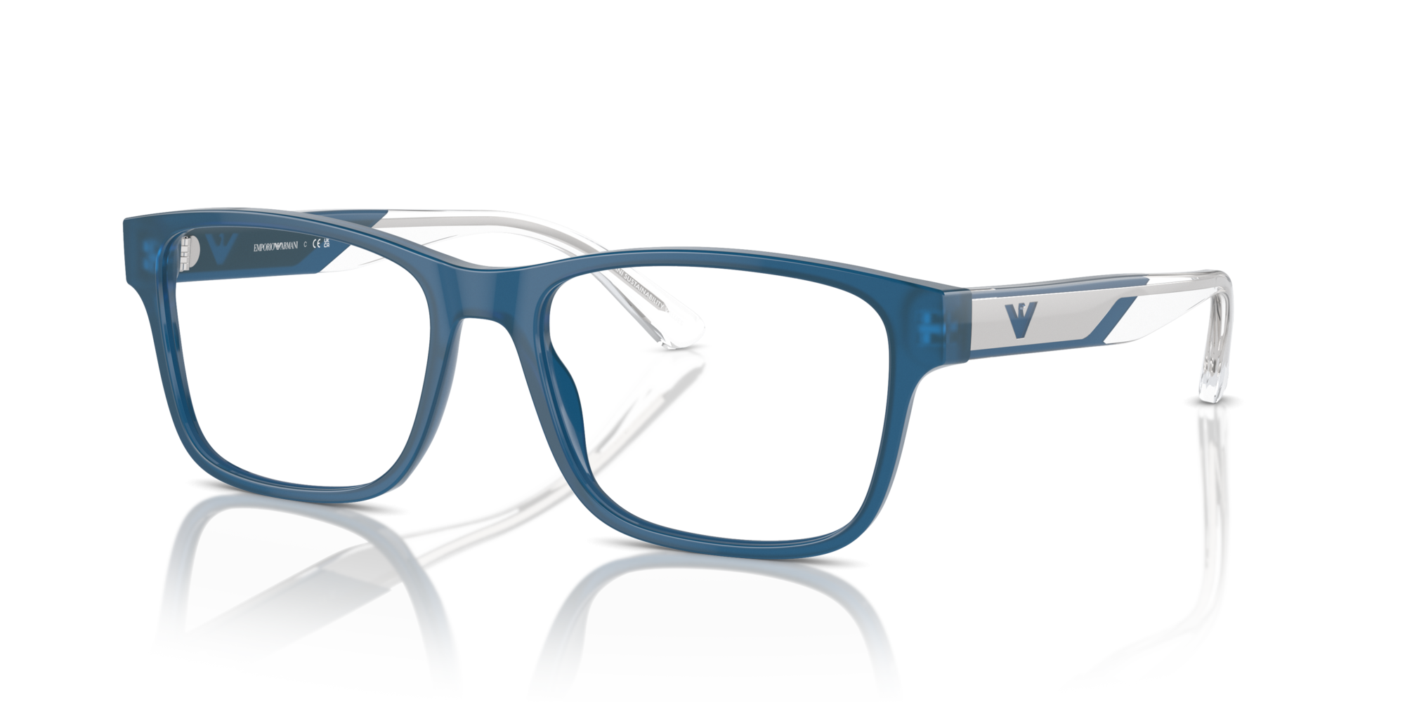 EMPORIO-3239/G 6092 SHINY OPALINE BLUE 55*17, , hi-res image number 0