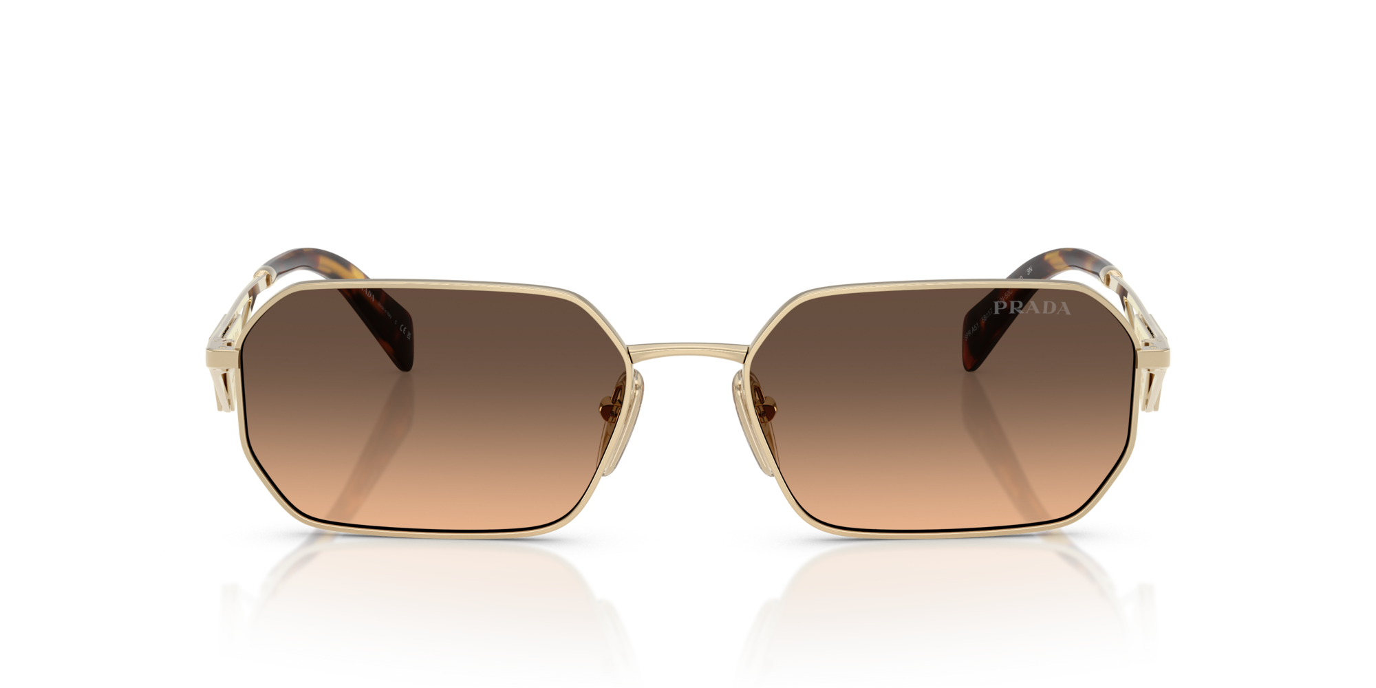 PRADA-A51S/S ZVN50C PALE GOLD(BROWN GRADIENT GREY 58*17, Oro pálido, hi-res image number 1