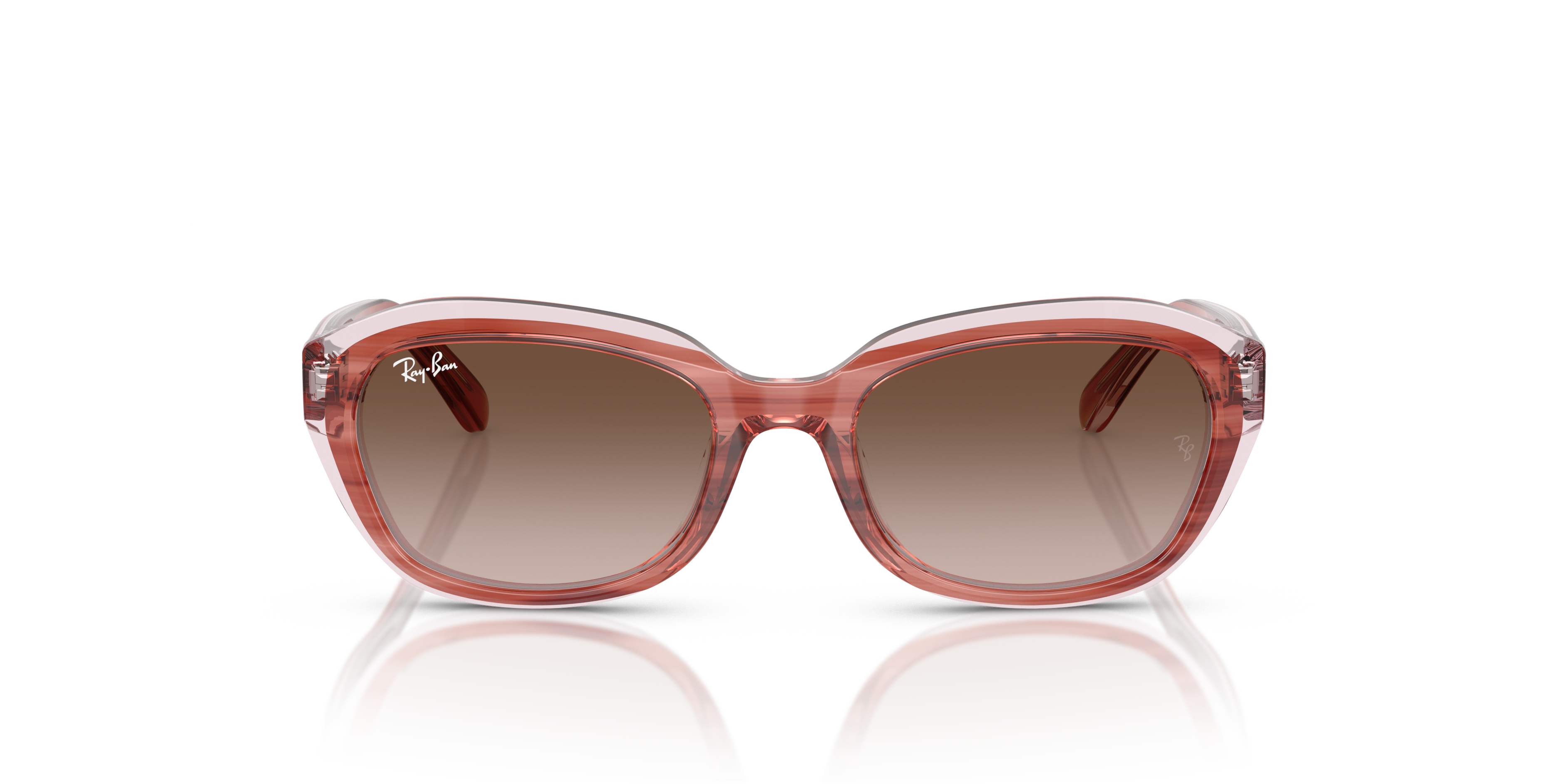 RJ-9081S 717313 STRIPED PINK ON TRANSP PINK(GRADIENT BROWN 48*17, Rosa a rayas | Rosa transparente, hi-res image number 1