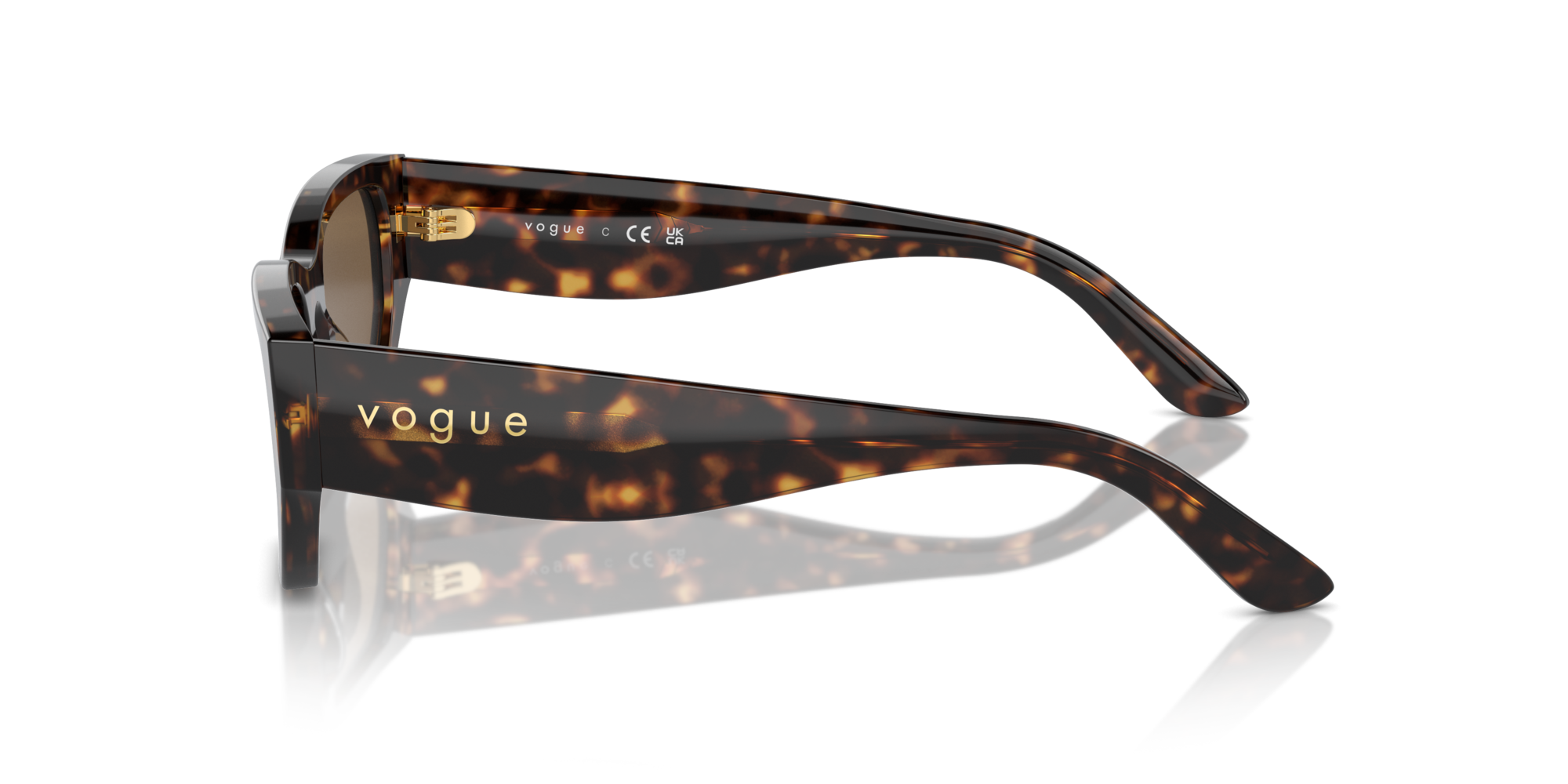 VOGUE-5586/S W65673 DARK HAVANA(DARK BROWN 53*19, Havana, hi-res image number 2