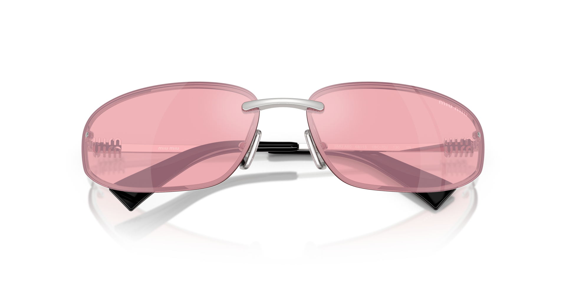 MIUMIU-A50S/S 1BC70J SILVER (PINK MIRROR 69*15, Plata, hi-res image number 3