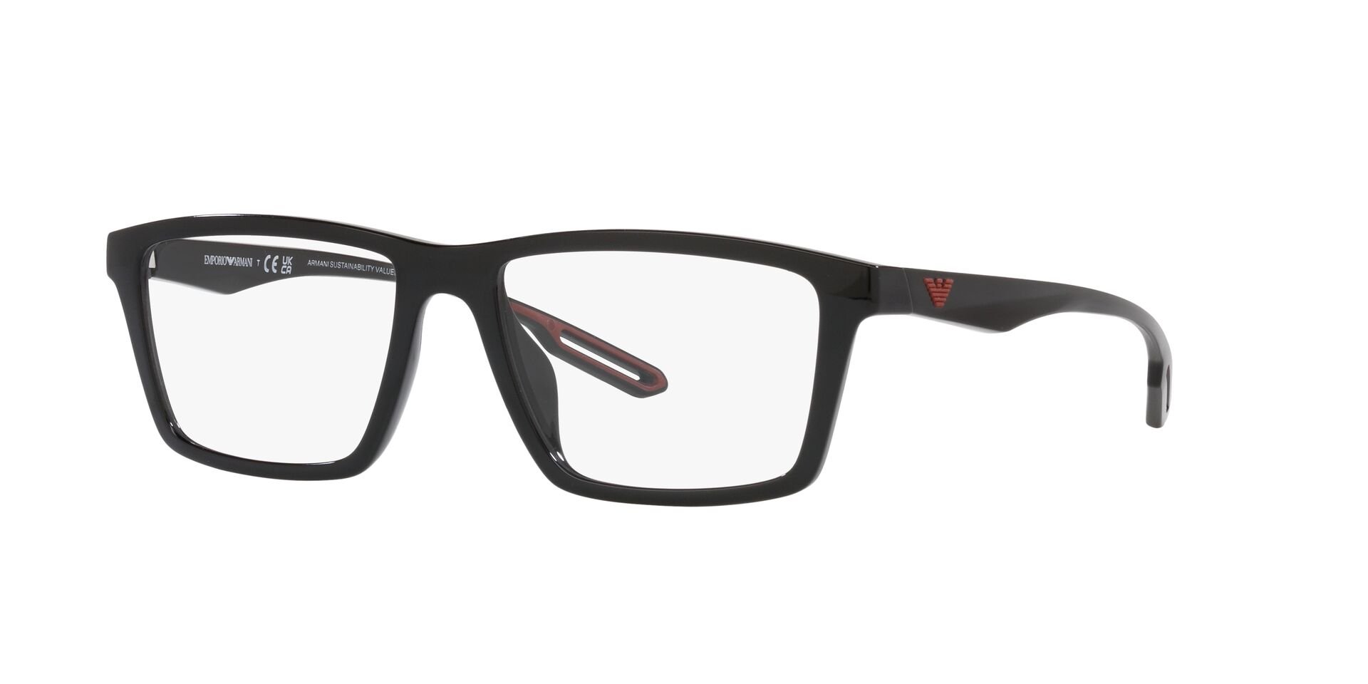 EMPORIO-4189U/S 50171W SHINY BLACK( 2 CLIPS PLEGABLES) 55*17, Negro, hi-res image number 0