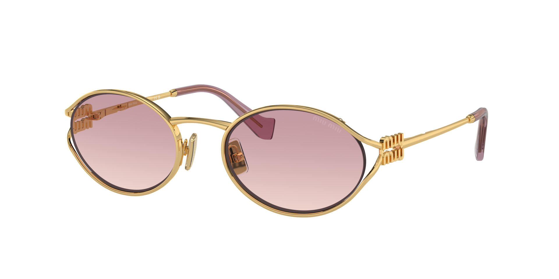 MIUMIU-52YS/S 5AK06S GOLD (BROWN GRADIENT VIOLET 54*21, Dorado, hi-res image number 0