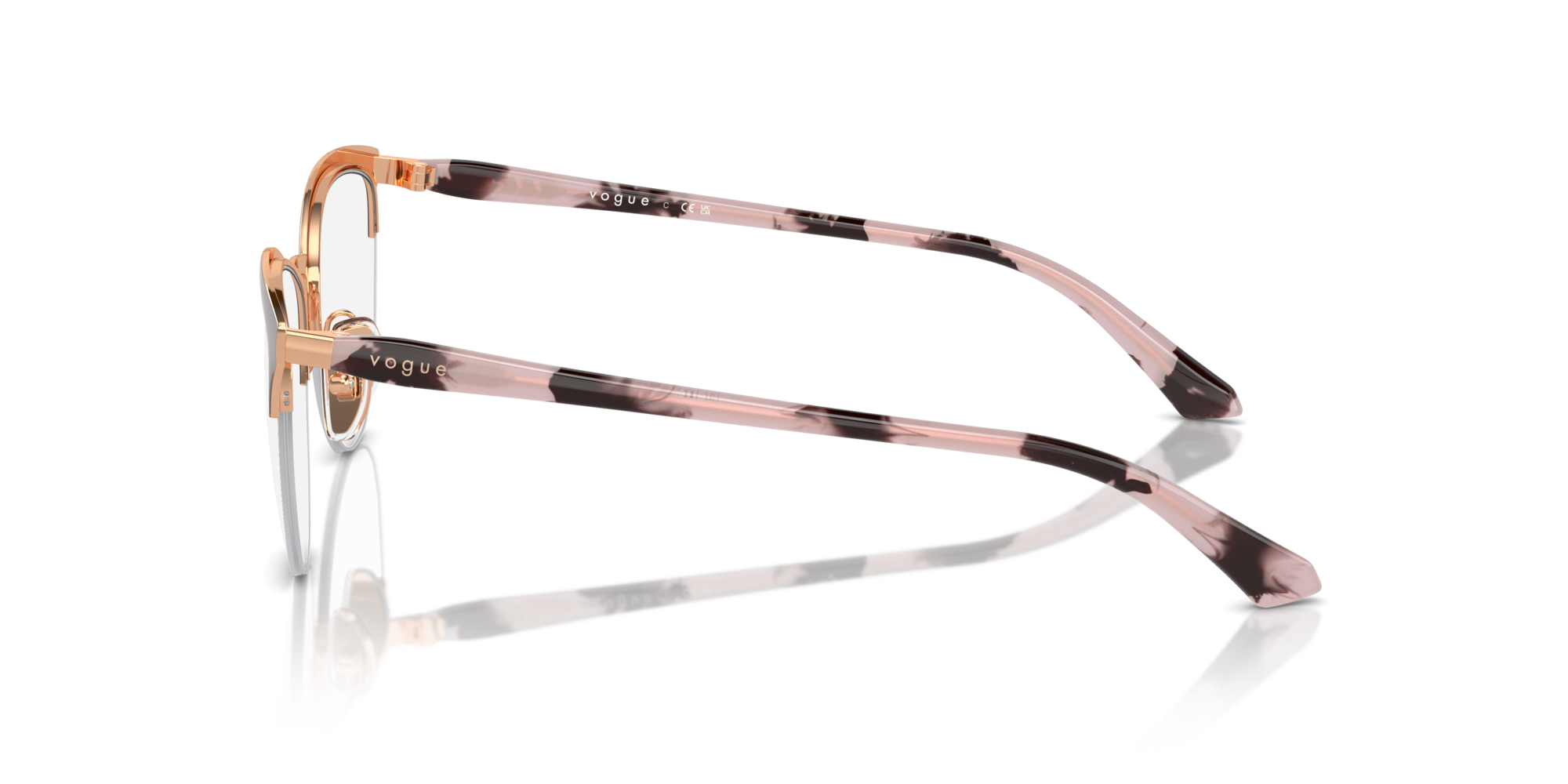 VOGUE-4304/G 5170 TOP BORDEAUX/ROSE GOLD 51*18, , hi-res image number 2