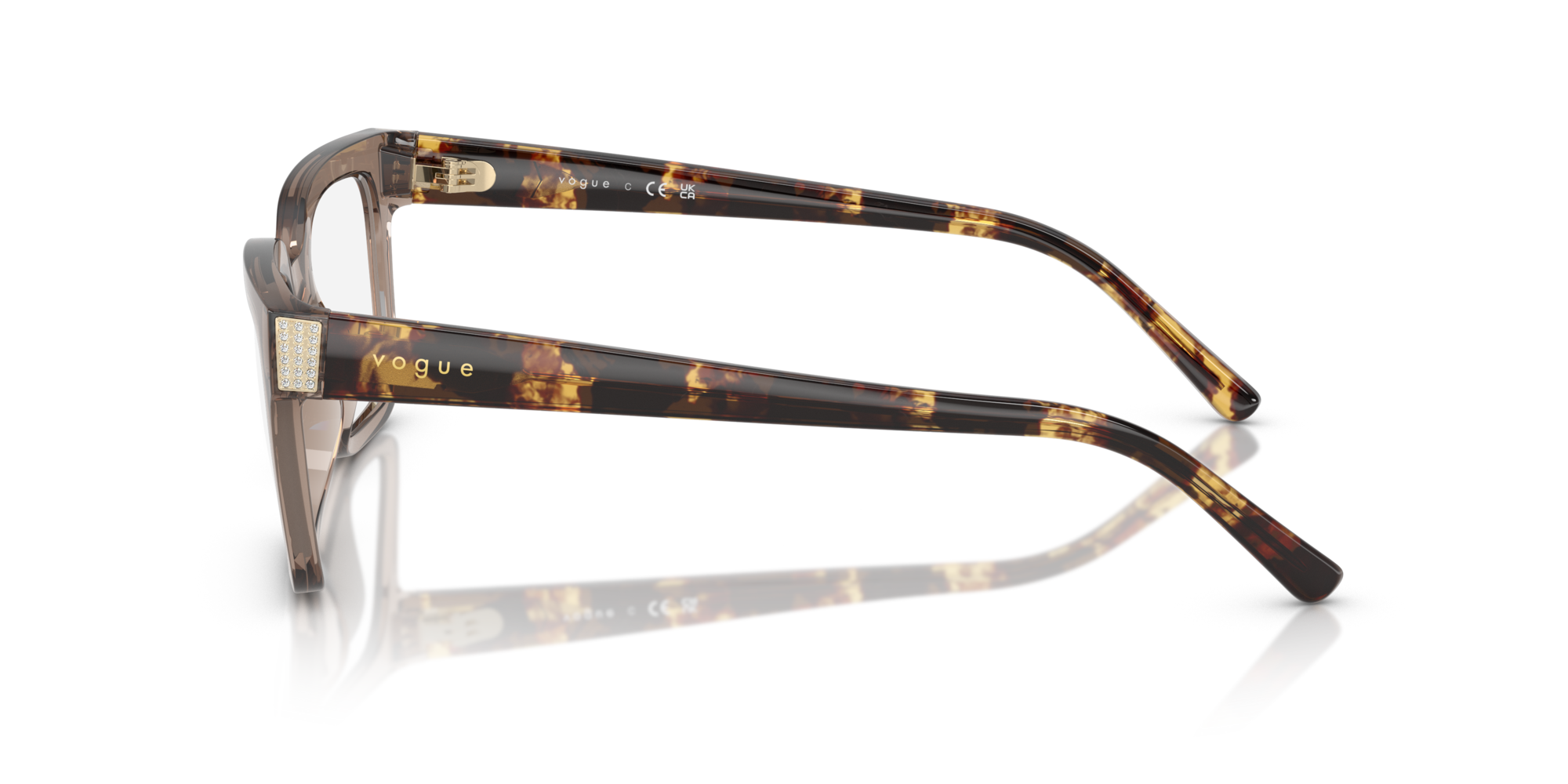 VOGUE-5611B/G 2940 TRANSPARENT BROWN 52*20, , hi-res image number 2