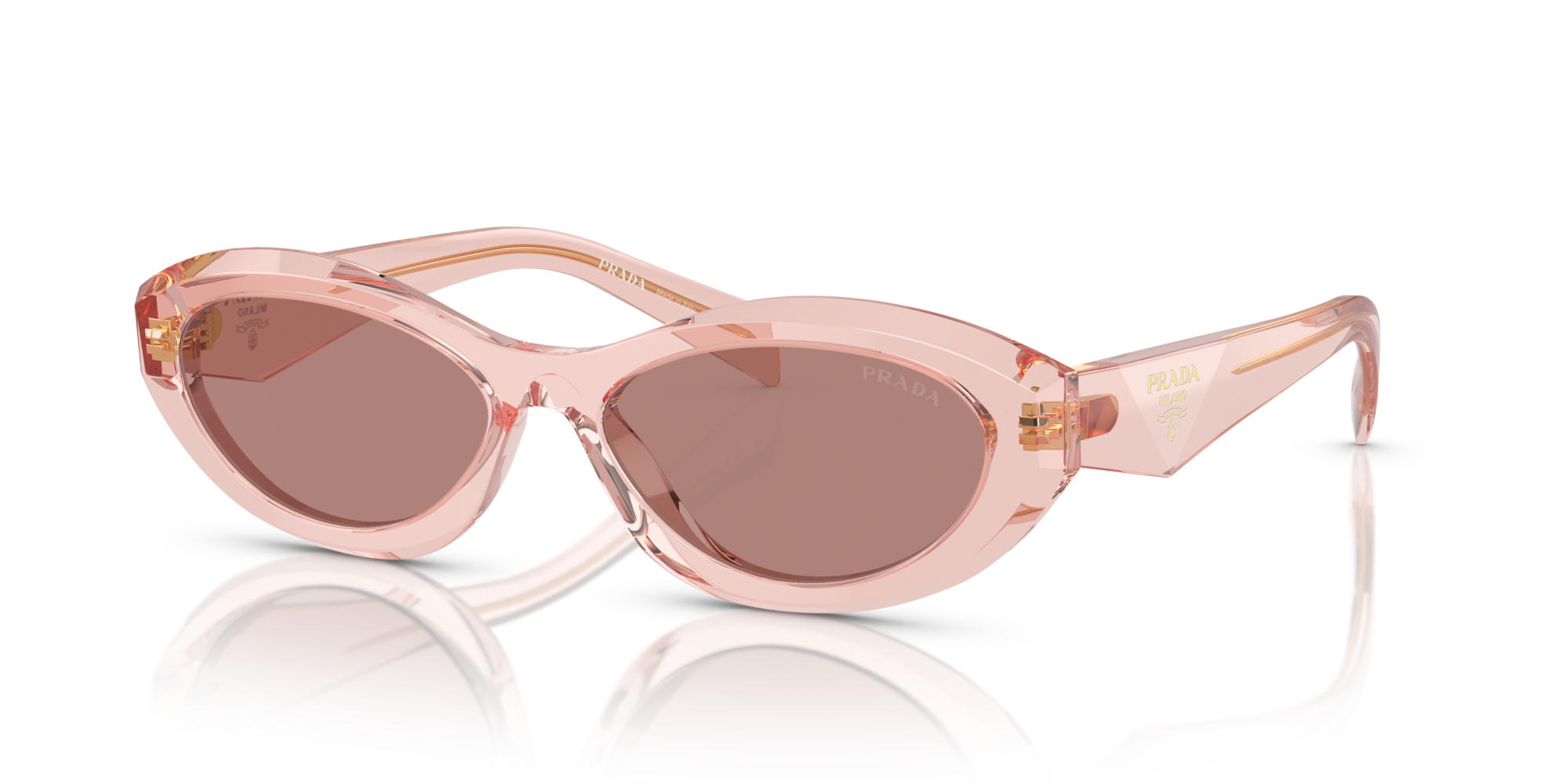 PRADA-26ZS/S 19Q10D TRANPARENTE PEACH (BROWN 55*16, Peach transparente, hi-res image number 0